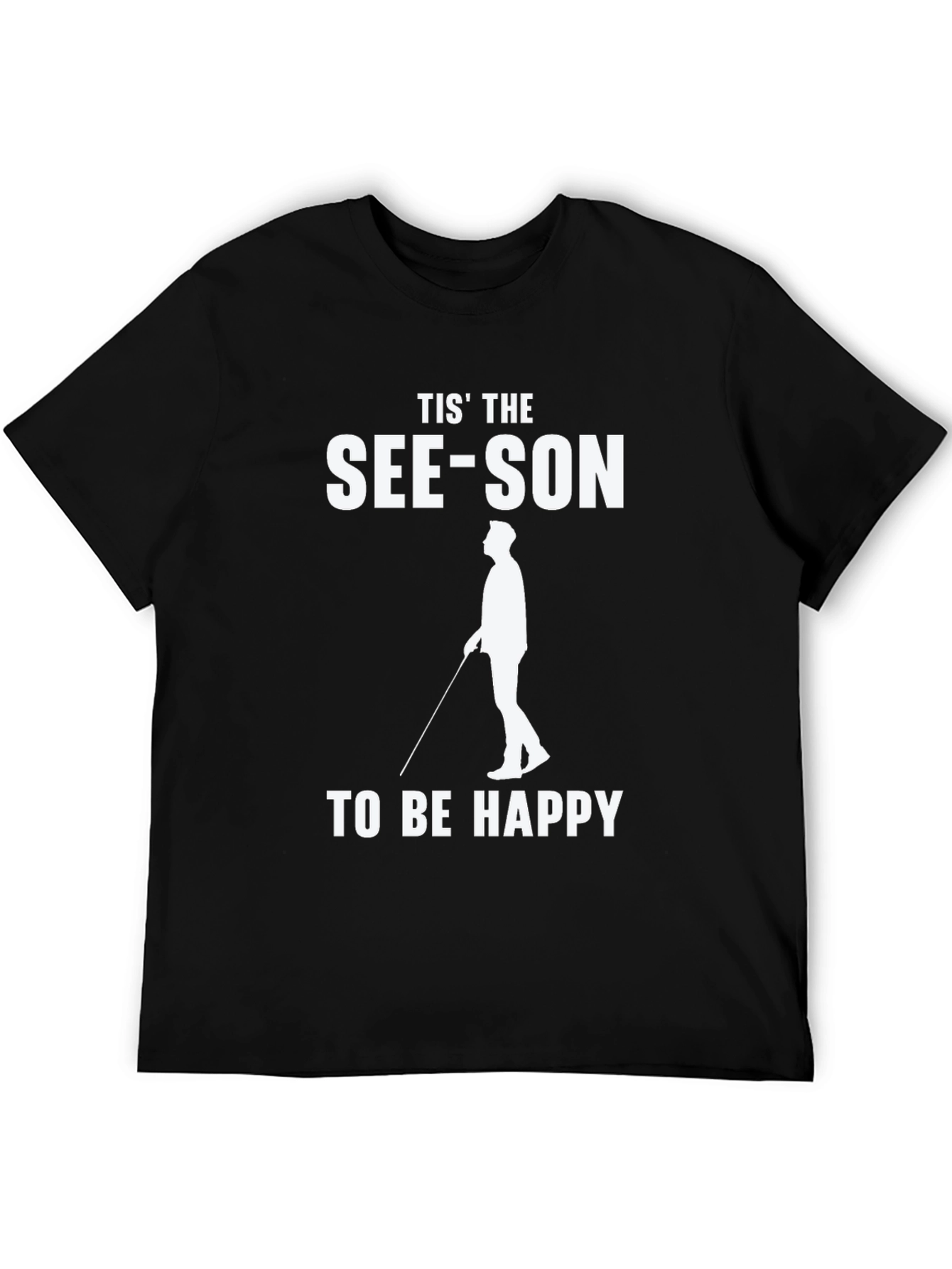 Black Tis' The See-Son to be Happy T-Shirt view 5
