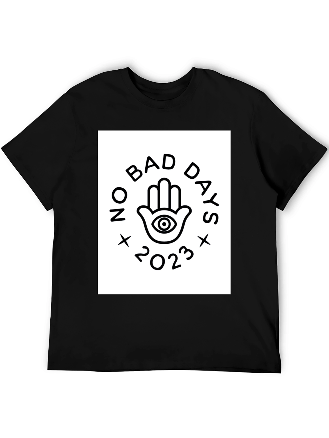 Black No Bad Days 2023 Graphic Tee view 5