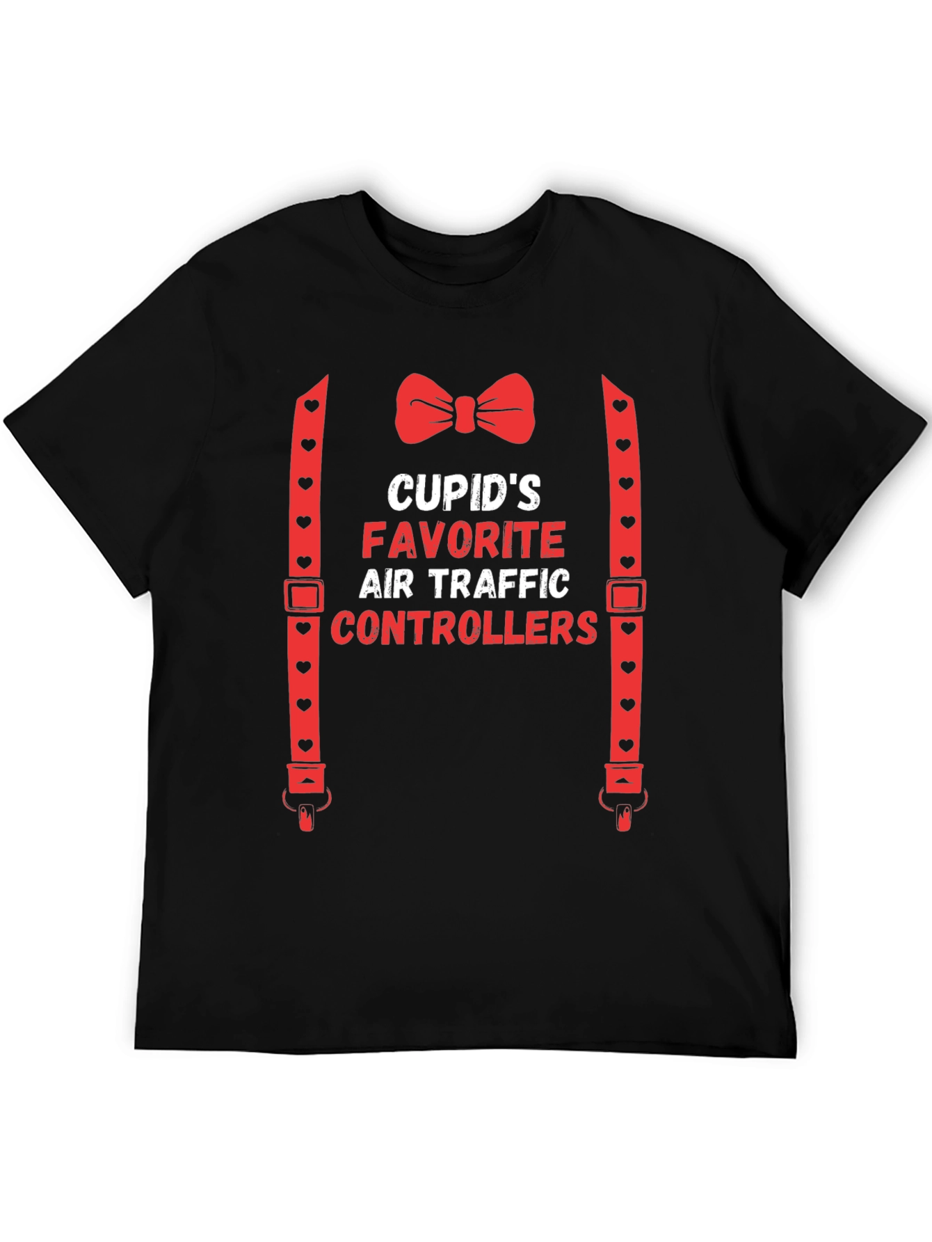 Black Cupid's Favorite Air Traffic Controllers T-Shirt view 5