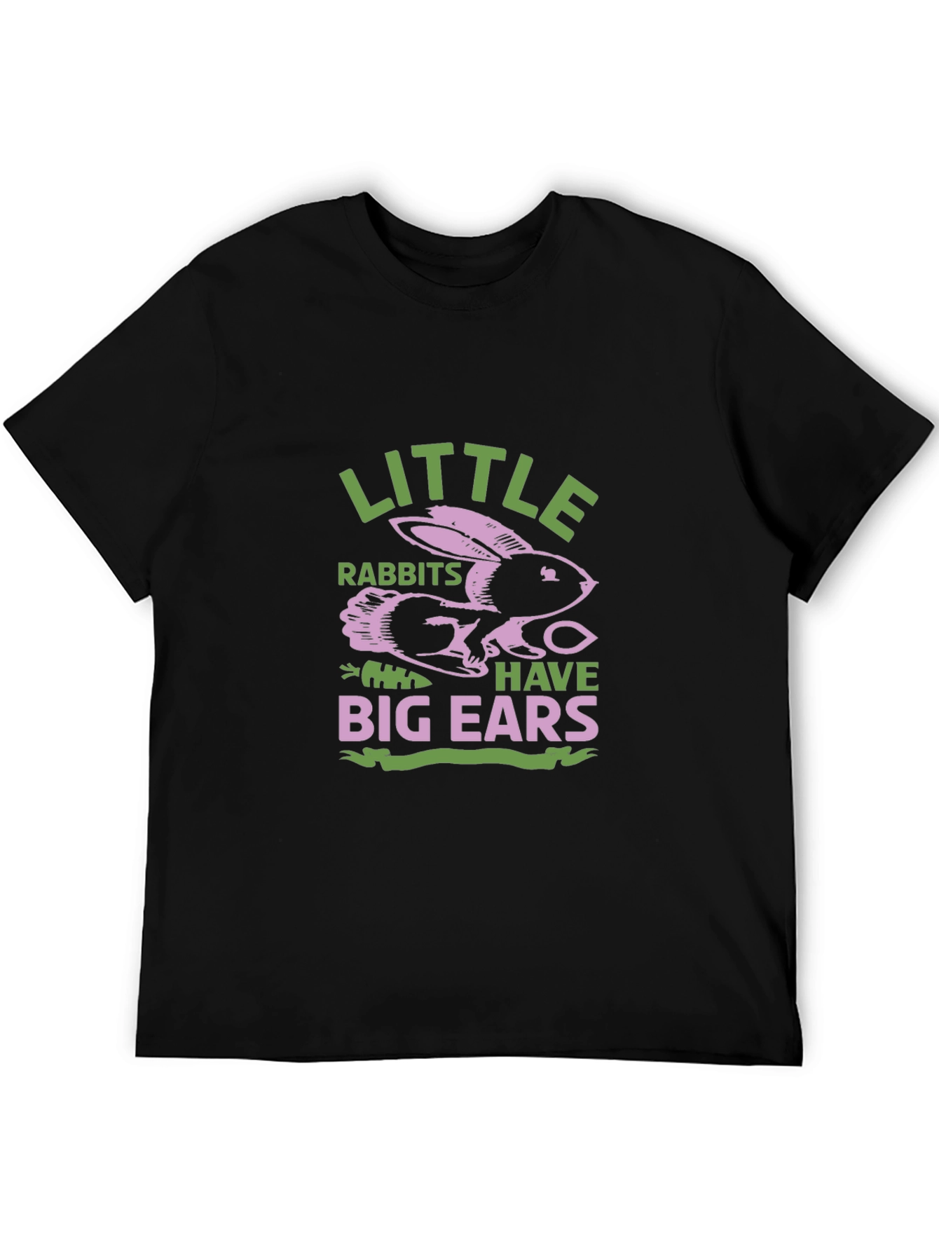 Black Little Rabbits Big Ears Graphic Tee view 5
