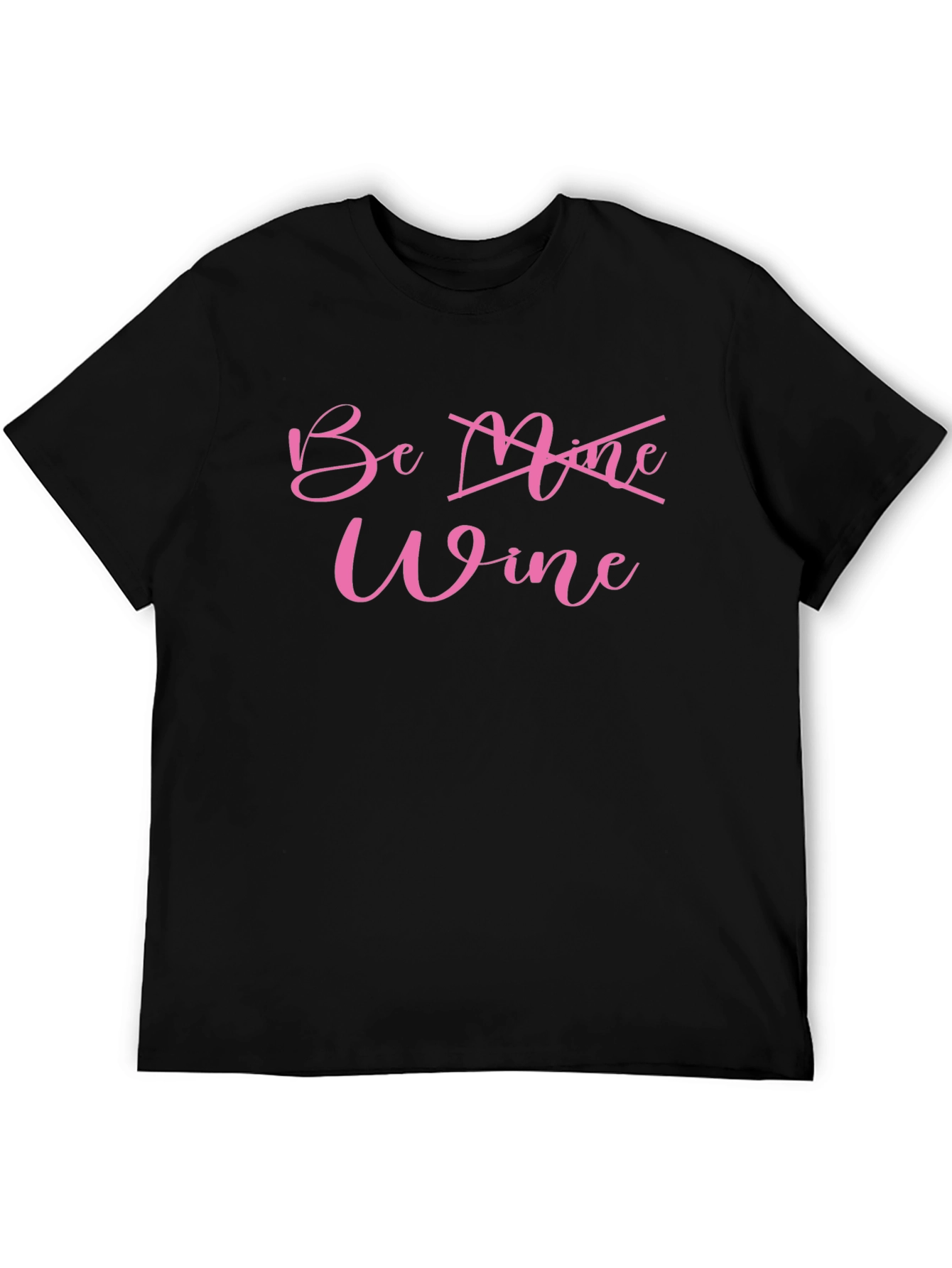 Black Wine Valentine's Day T-Shirt view 5