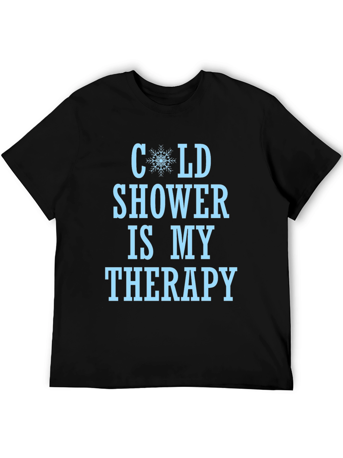 Black Cold Shower Therapy Graphic Tee - Black T-Shirt view 5