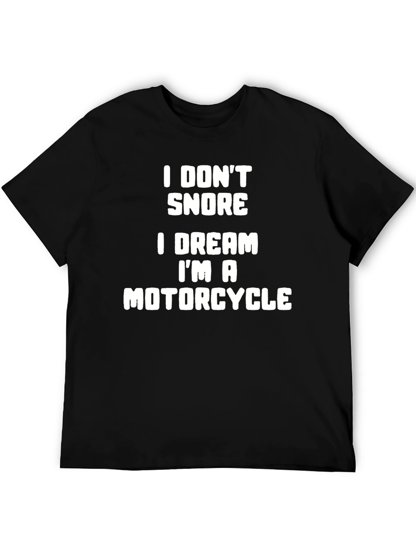Black Funny Motorcycle Dream T-Shirt view 5