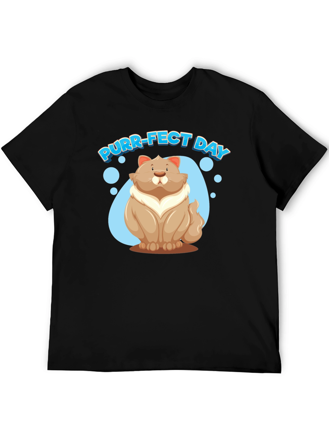 Black Purr-fect Day Cat T-Shirt view 5