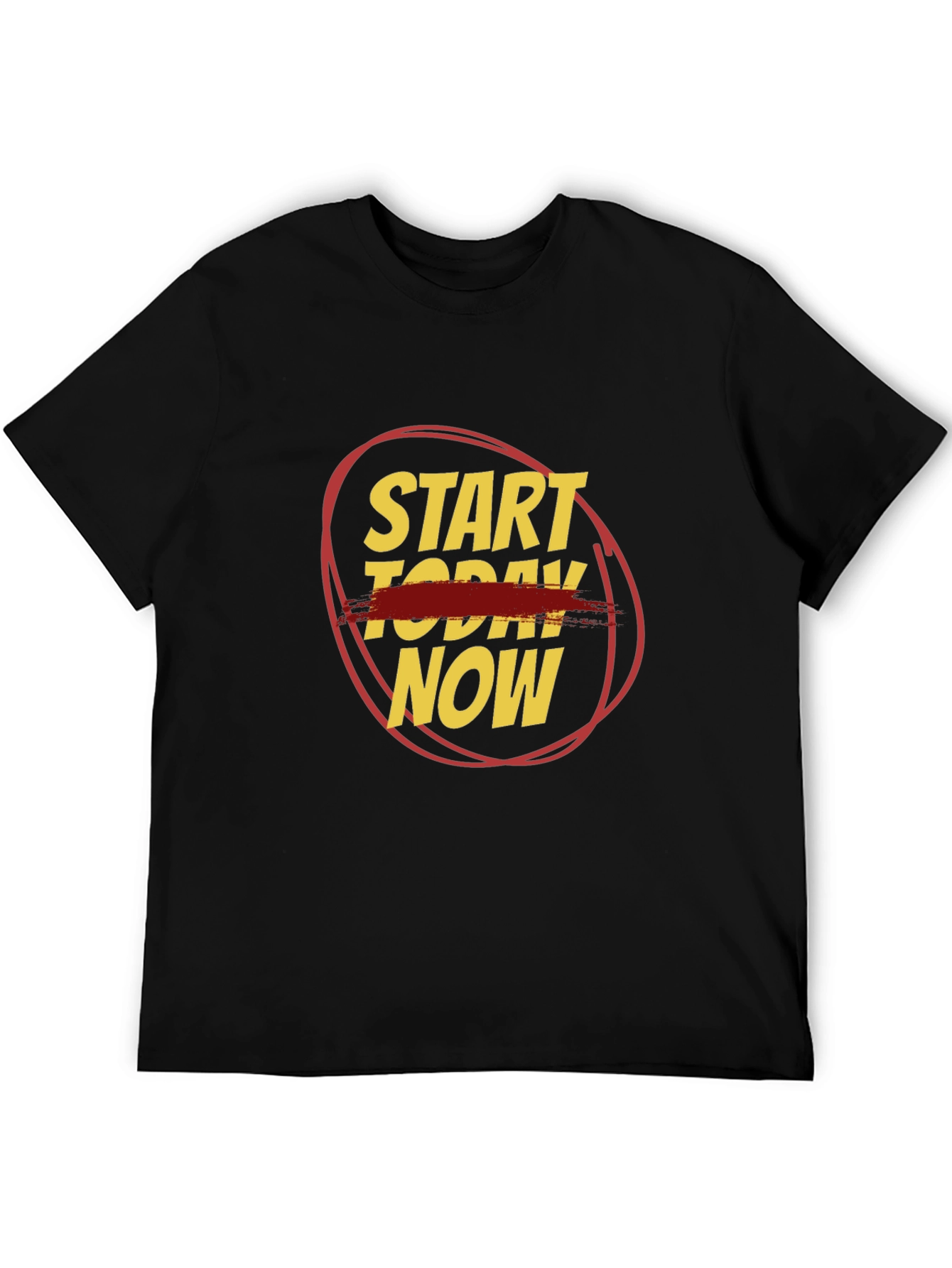 Black Start Today Now Graphic Tee - Black Cotton view 5