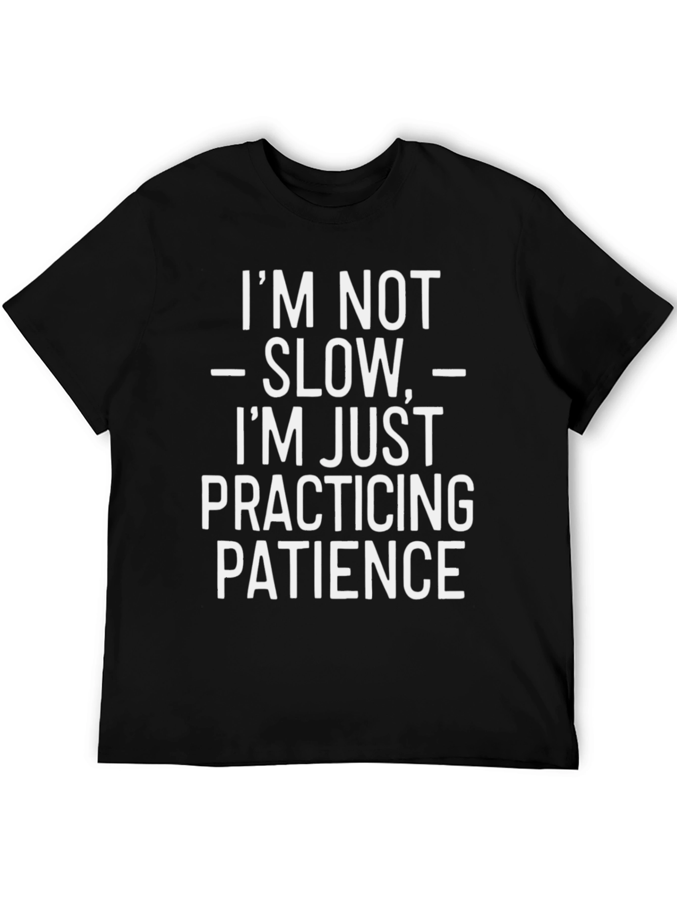 Black Funny Patience Graphic Tee - Humor T-Shirt view 5