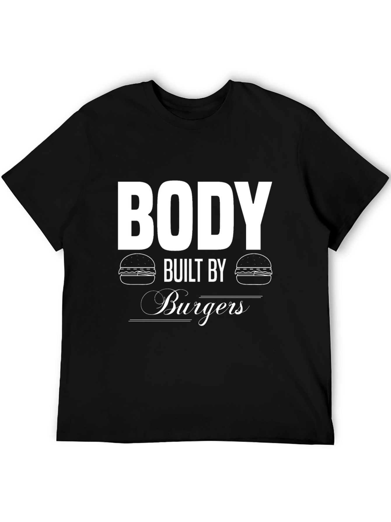 Black Body Built By Burgers Black T-Shirt view 5