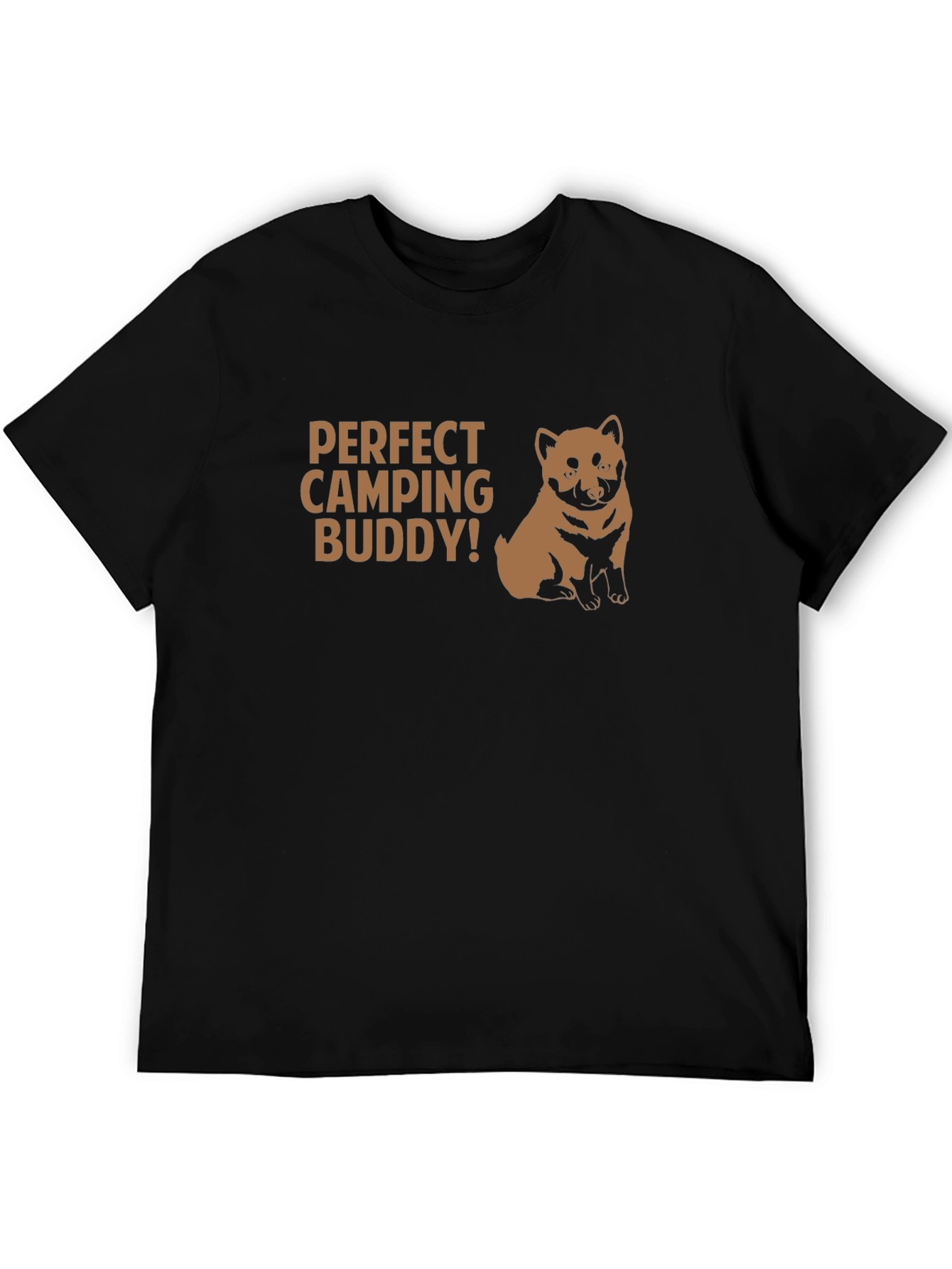 Black Perfect Camping Buddy T-Shirt - Dog Lover Tee view 5