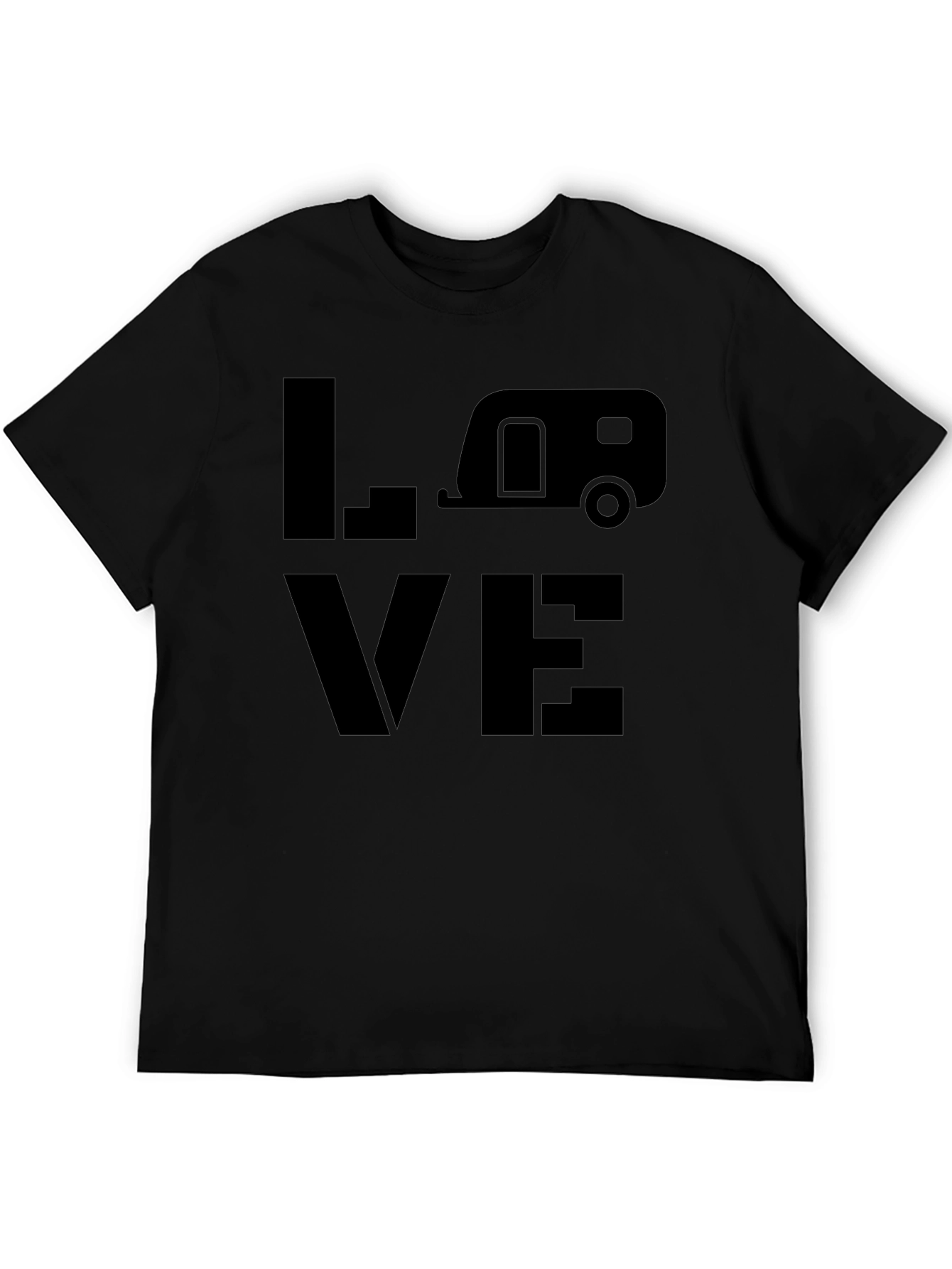 Black LOVE Camping Graphic Tee view 5