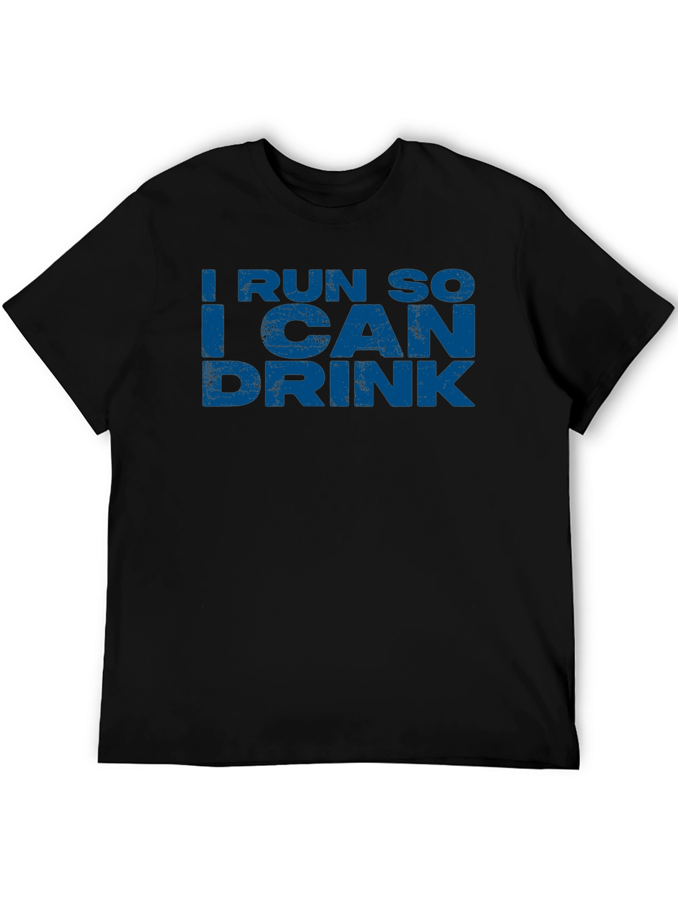Black I Run So I Can Drink T-Shirt - Funny Workout Tee view 5