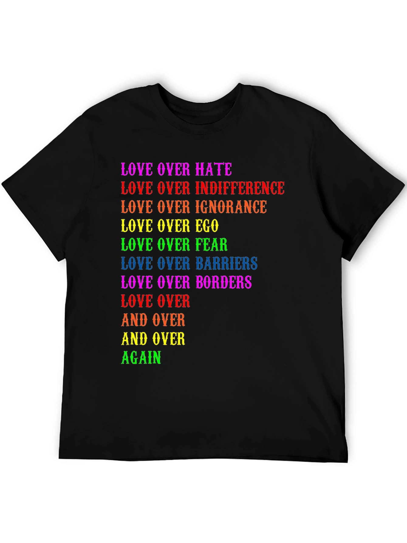 Black Love Over All Graphic Tee - Pride T-Shirt view 5