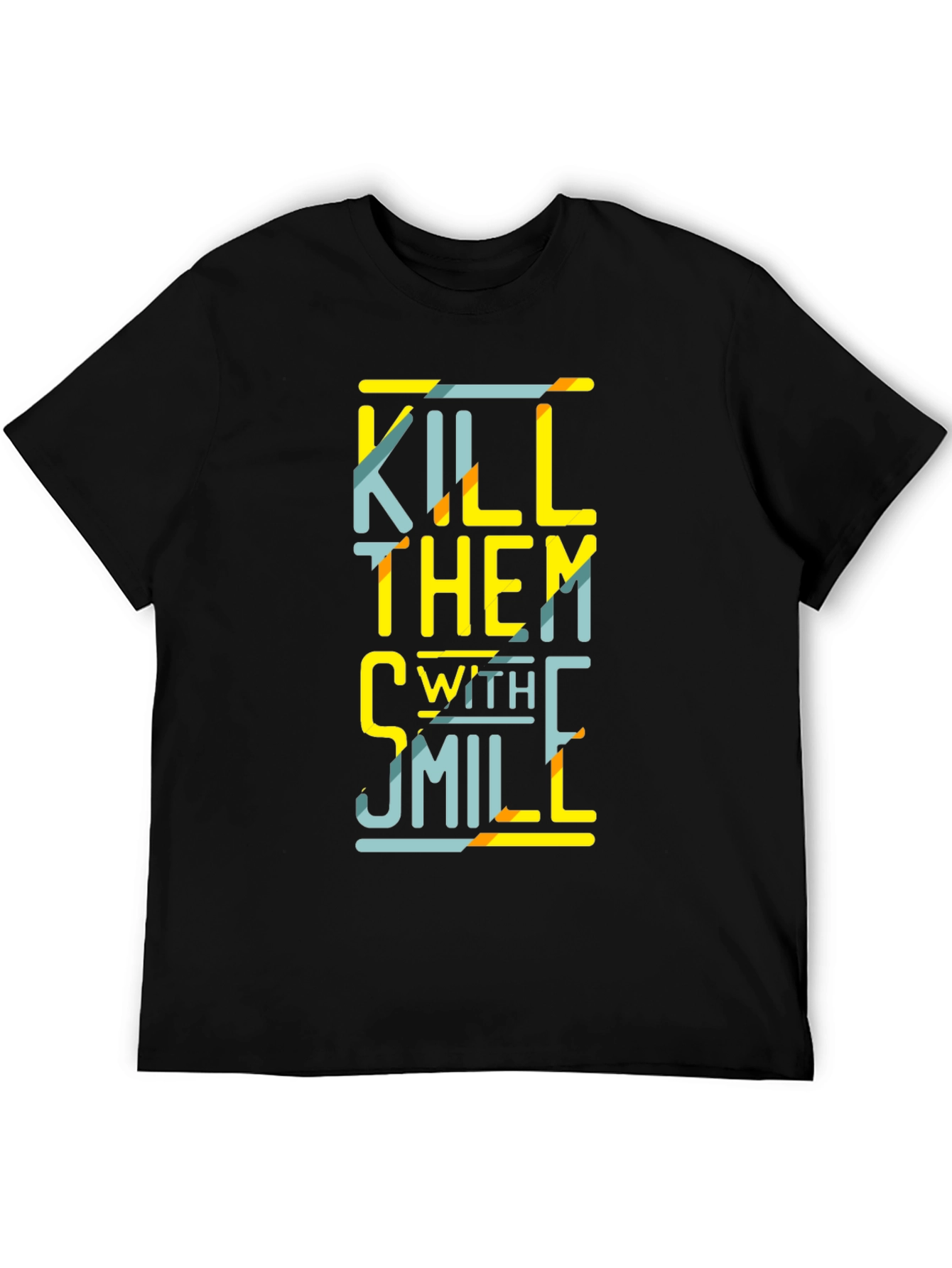 Black Kill Them With Smile Graphic Tee - Black view 5
