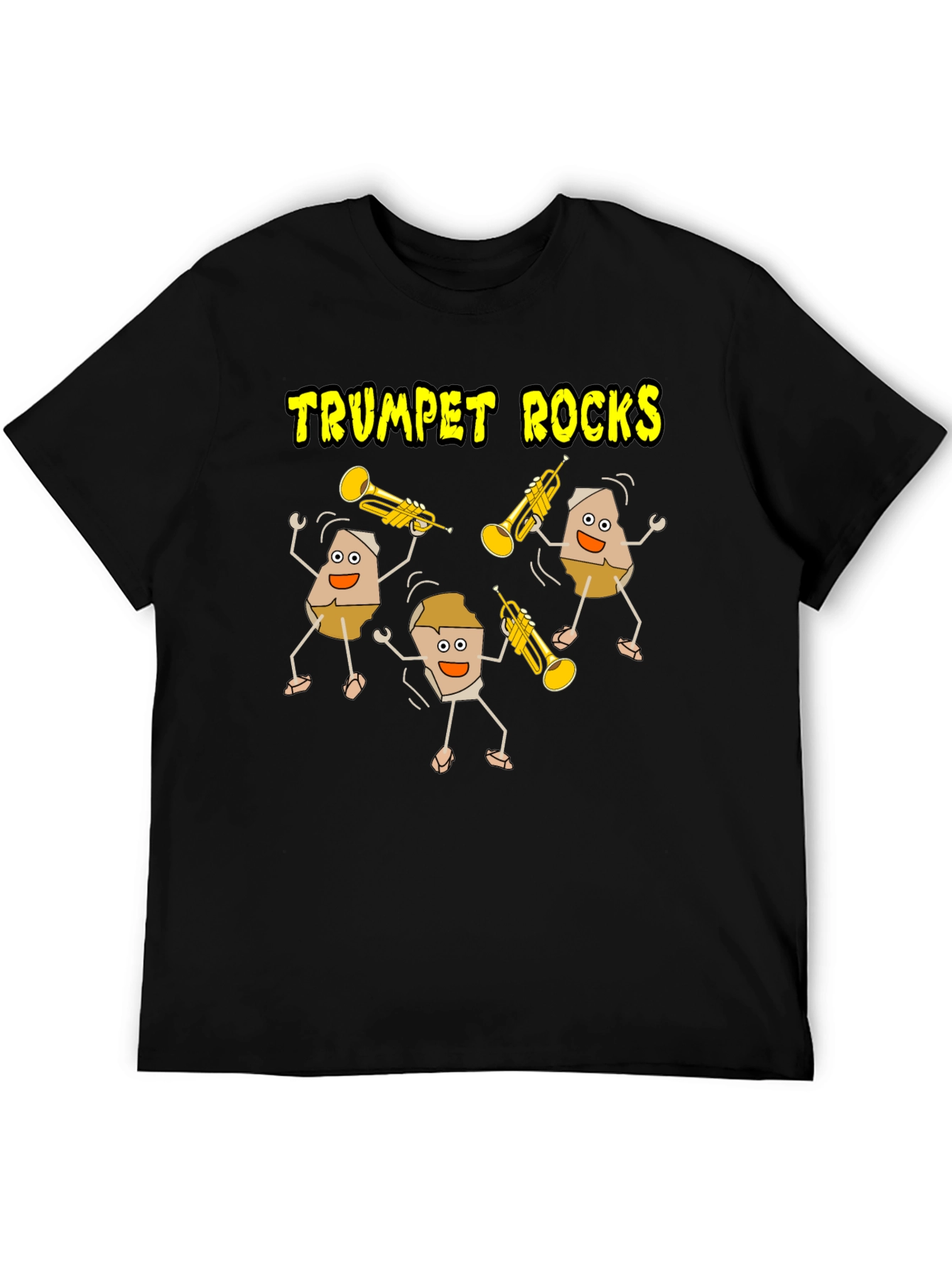 Black Trumpet Rocks Graphic T-Shirt view 5