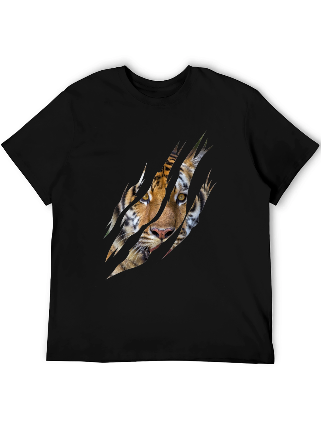 Black Tiger Claw Graphic Tee - Men's Black T-Shirt view 5