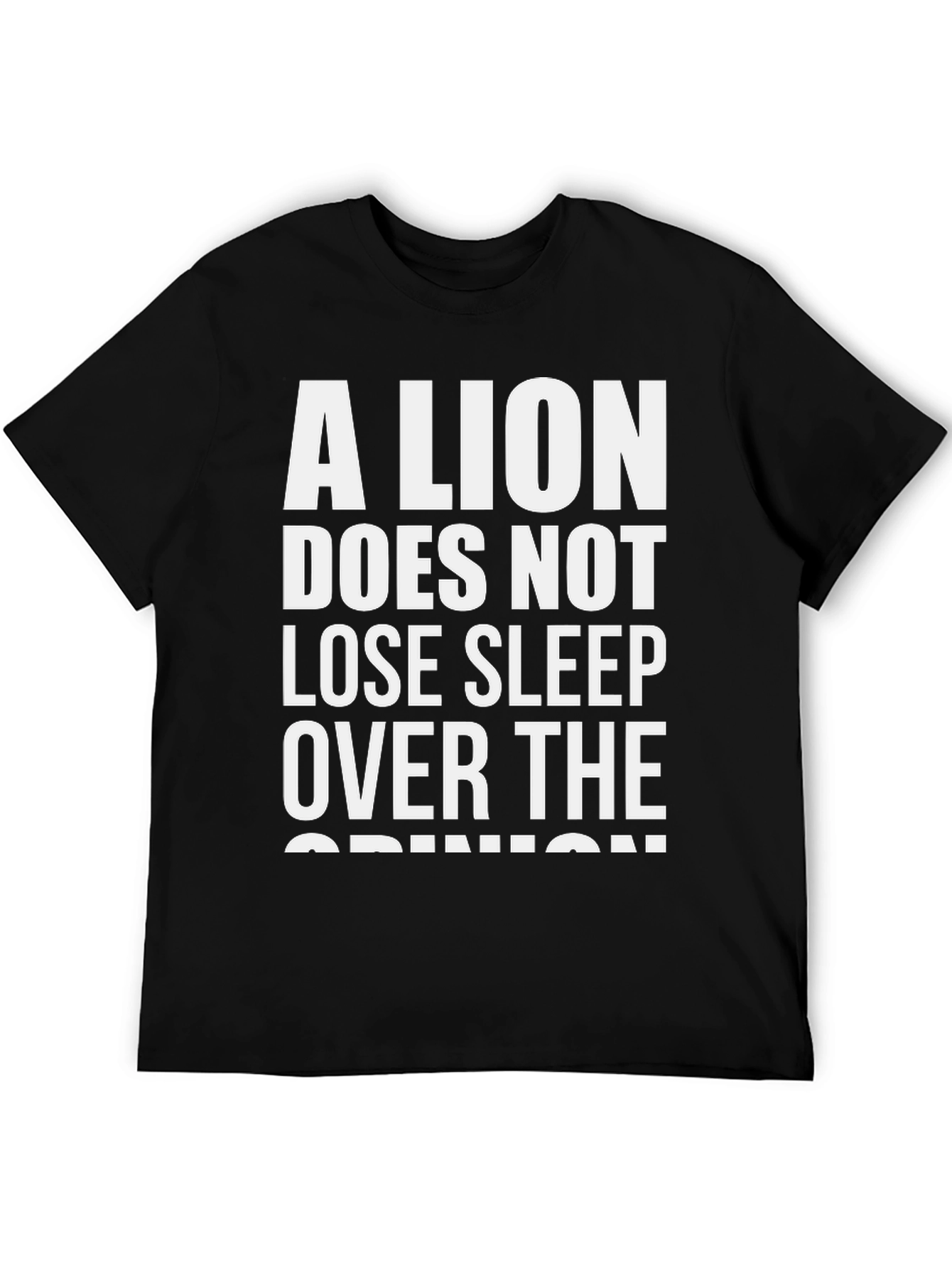 Black A Lion Doesn't Lose Sleep T-Shirt view 5