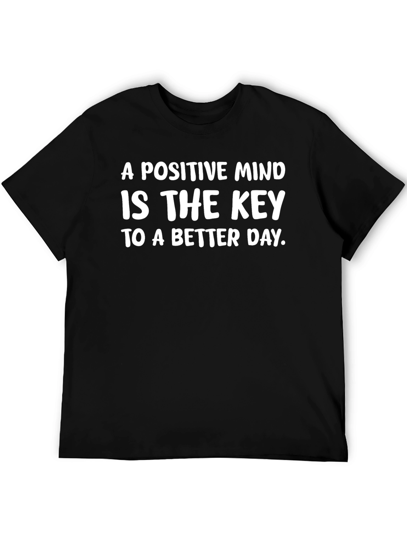 Black Positive Mind T-Shirt - Inspirational Message view 5