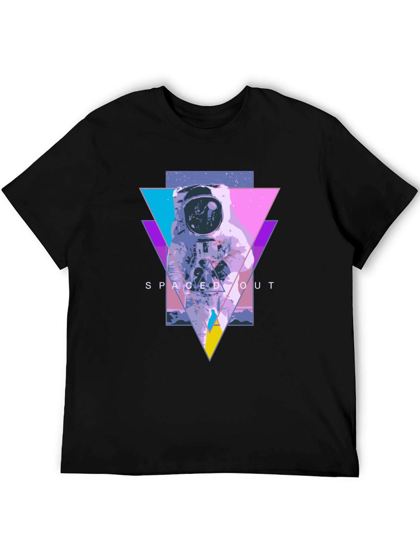 Black Spaced Out Astronaut Graphic Tee - Black view 5