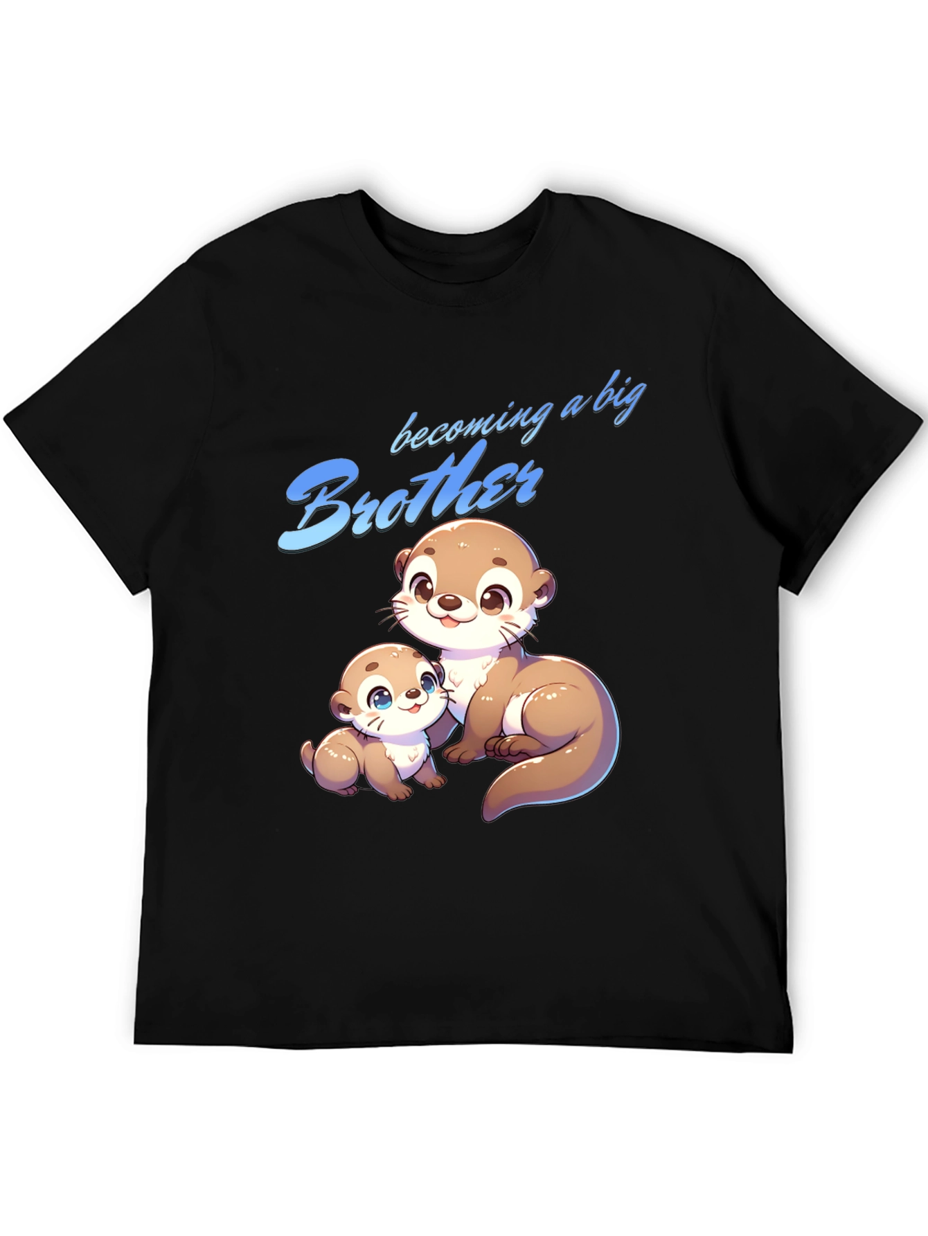 Black Becoming a Big Brother Otter T-Shirt view 5