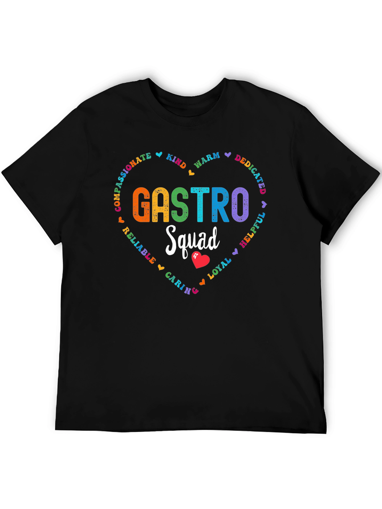 Black Gastro Squad Heart Tee - Compassionate Team Apparel view 5