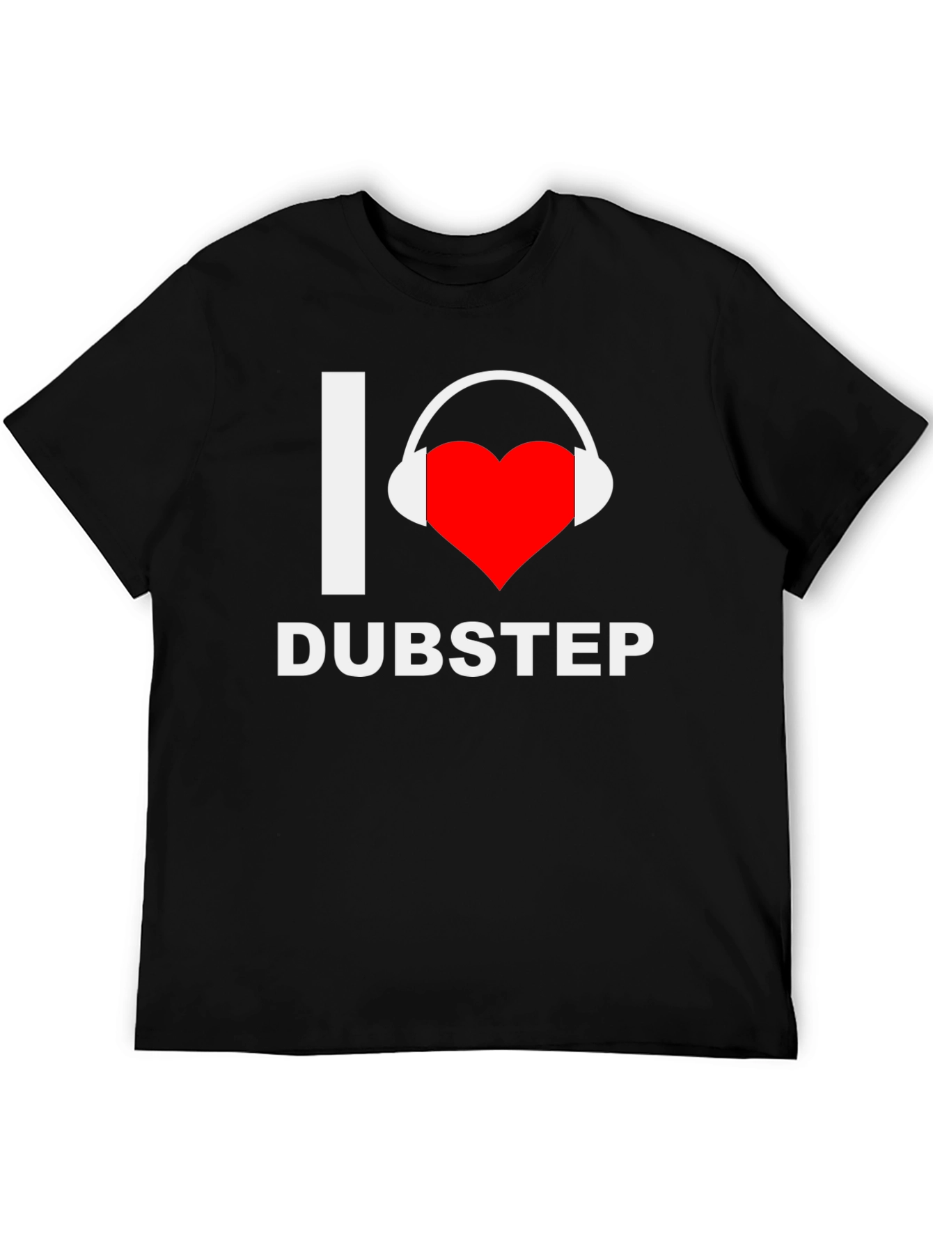 Black I Love Dubstep Music T-Shirt - Black view 5
