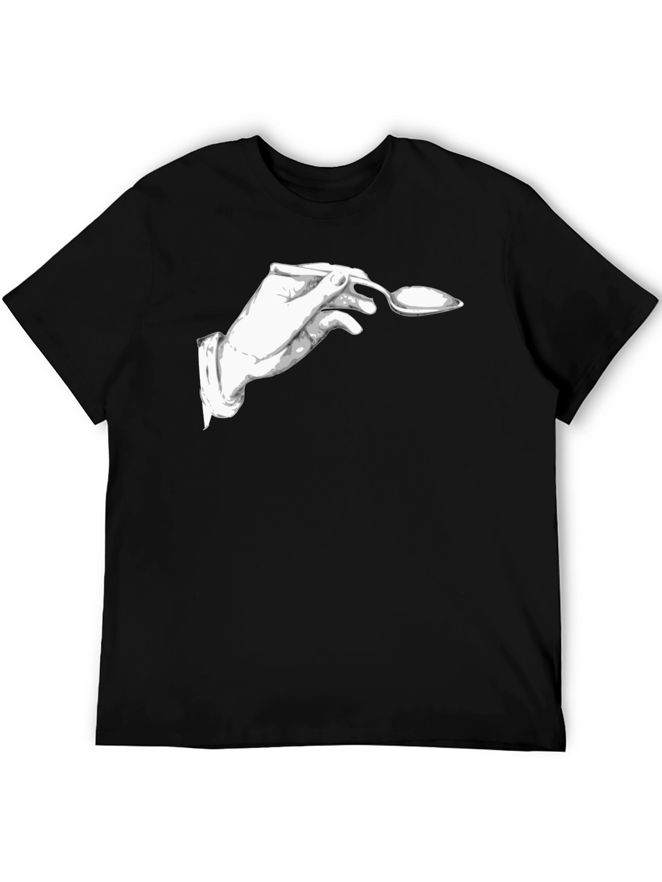 Black Novelty Hand & Spoon Graphic Tee view 5