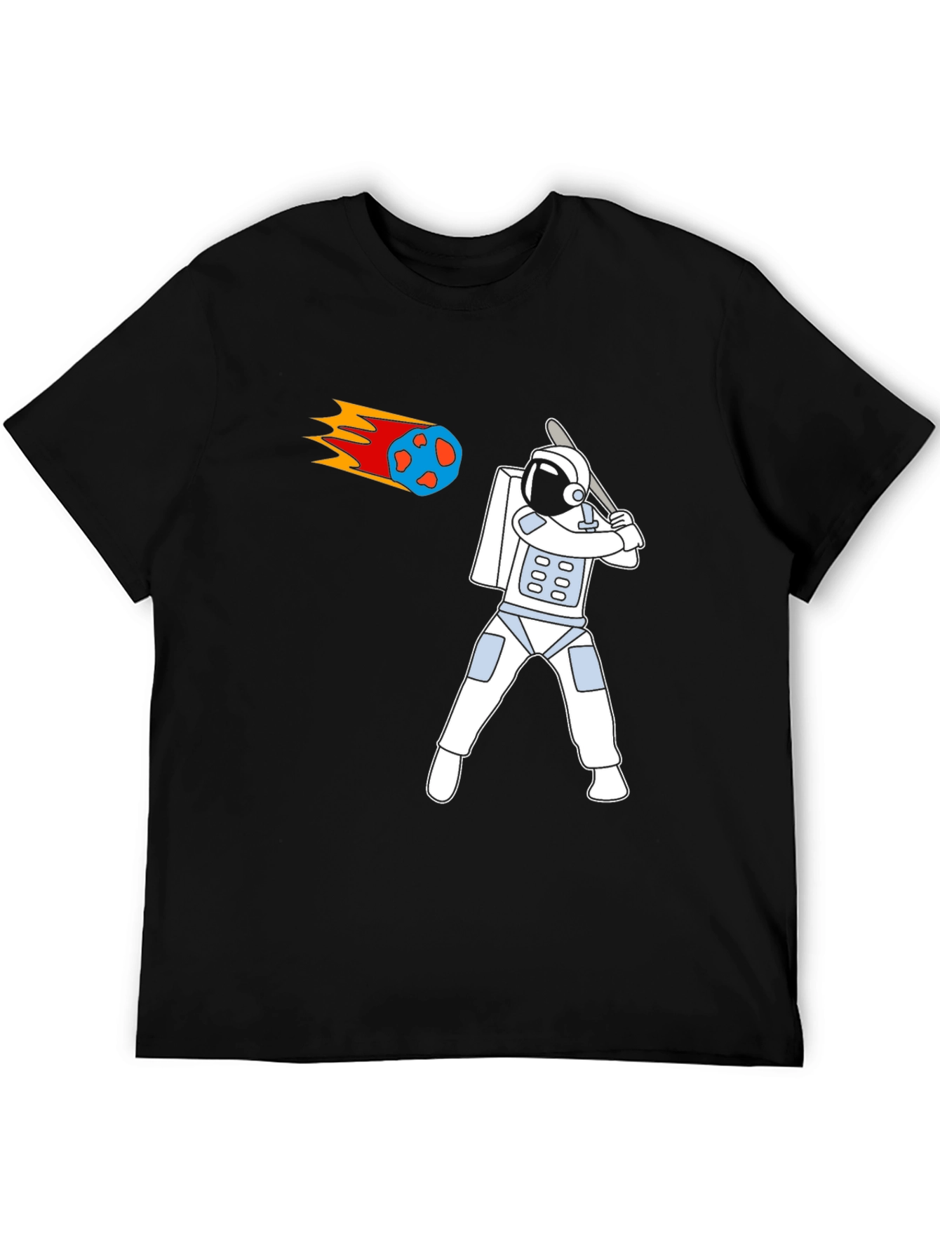 Black Astronaut Baseball T-Shirt - Swing for the Stars! view 5