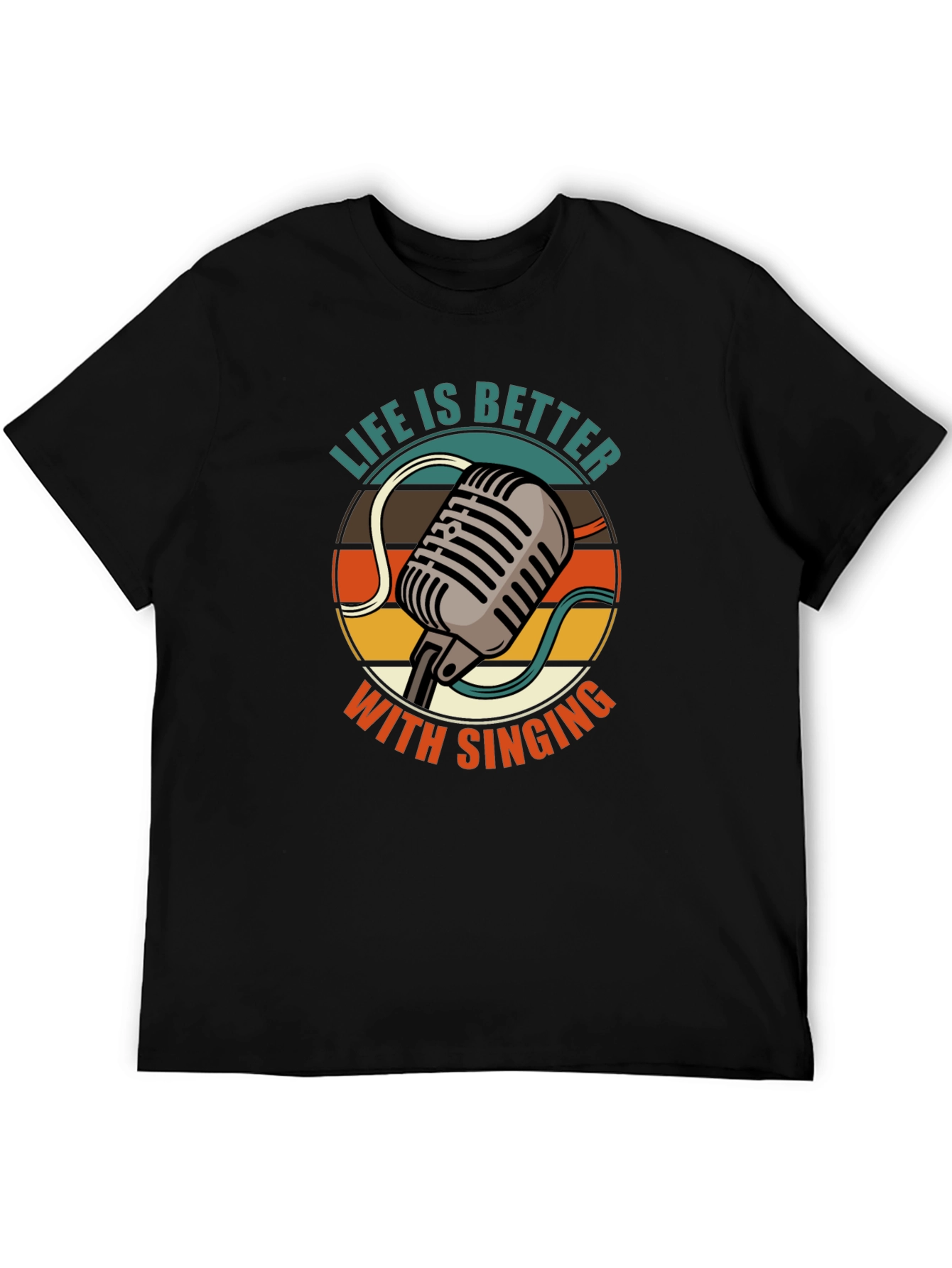 Black Life is Better with Singing Graphic Tee view 5