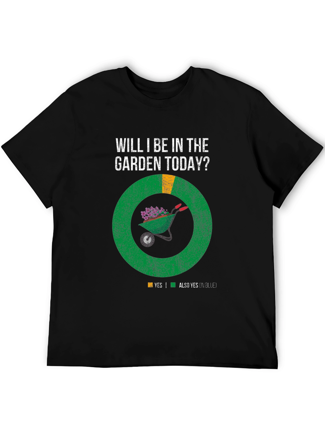 Black Gardening Humor T-Shirt: Will I Be In The Garden Today? view 5