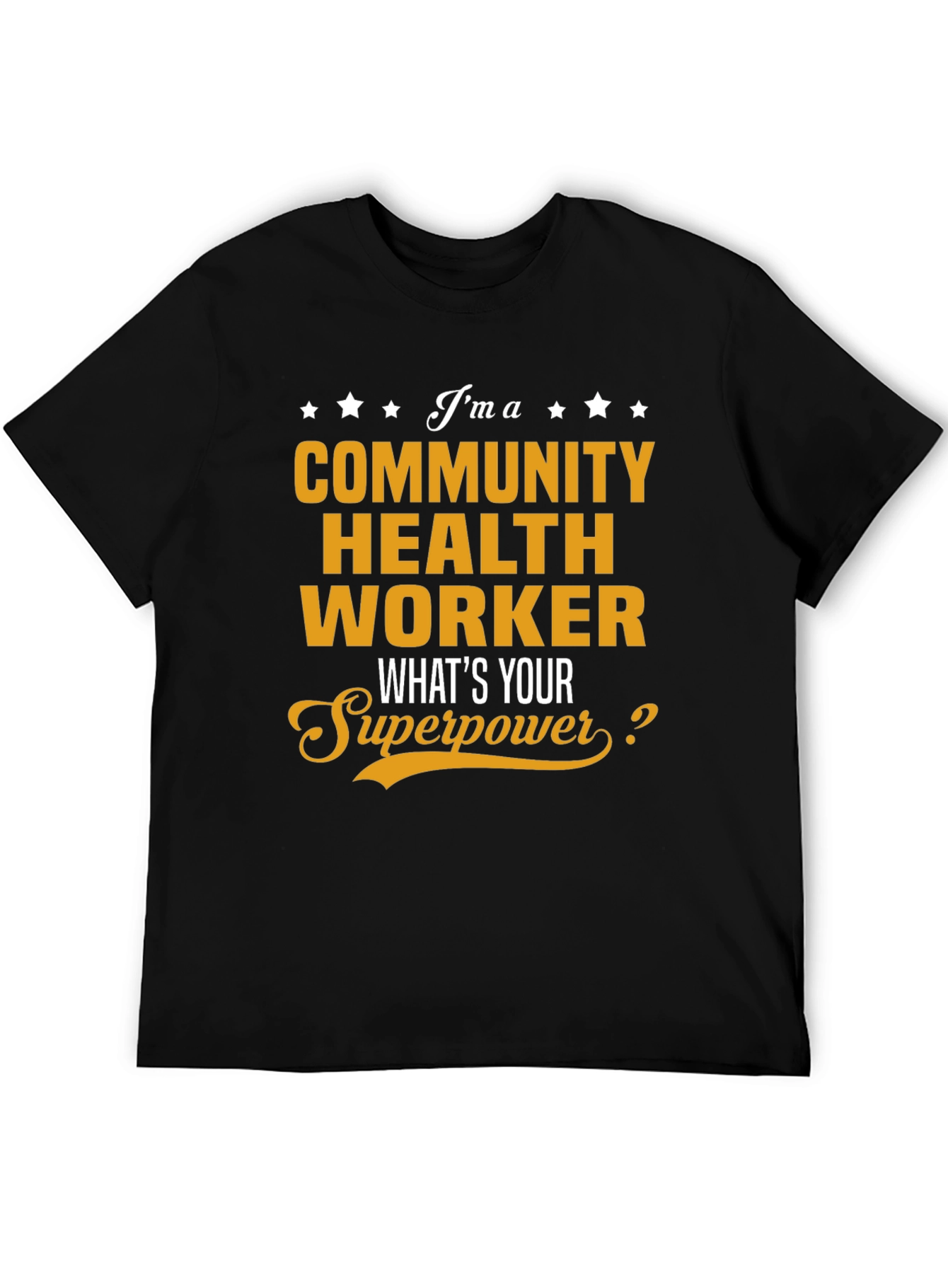 Black Community Health Worker Superpower T-Shirt view 5