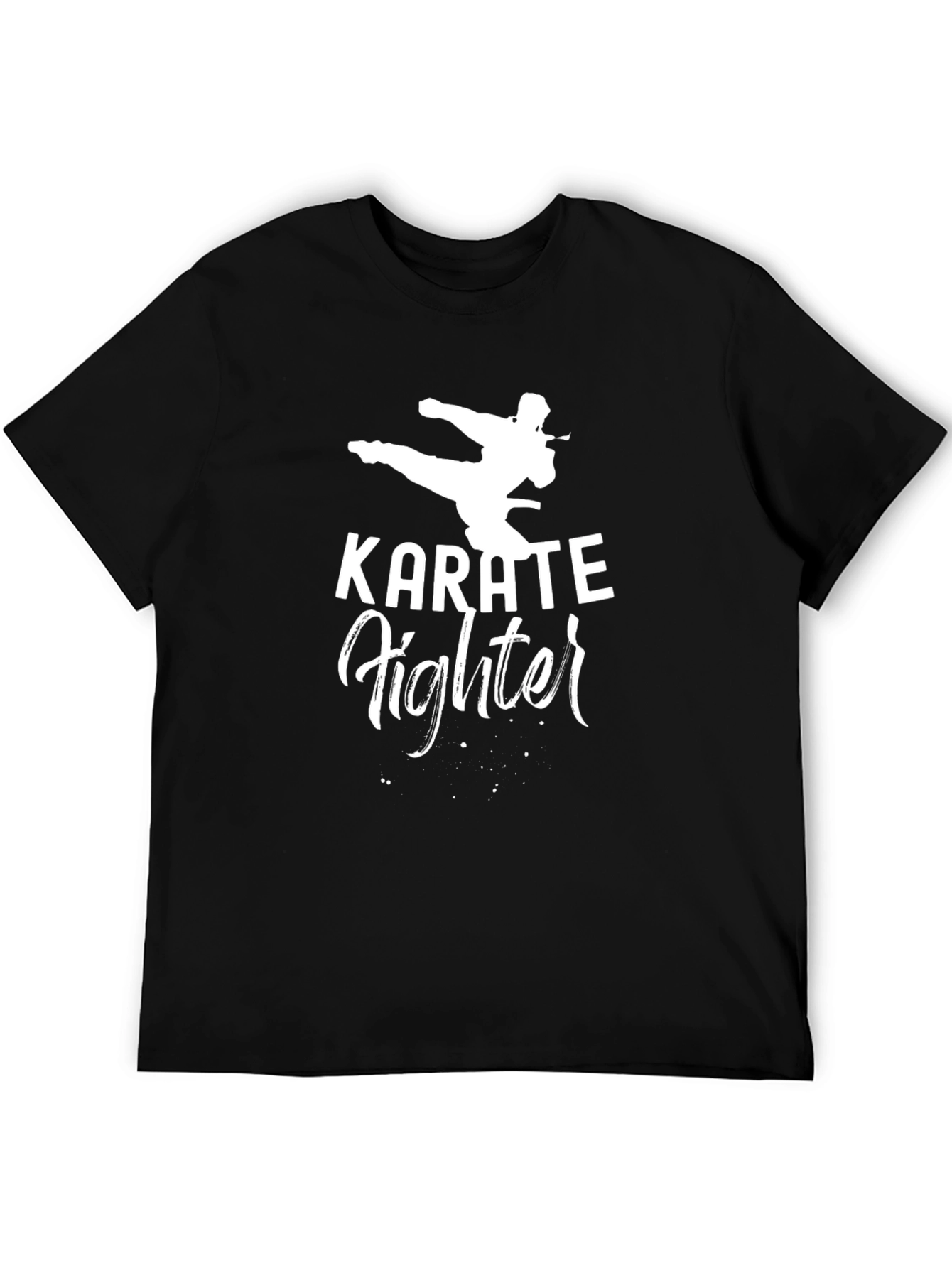 Black Karate Fighter Graphic Tee - Martial Arts Style view 5