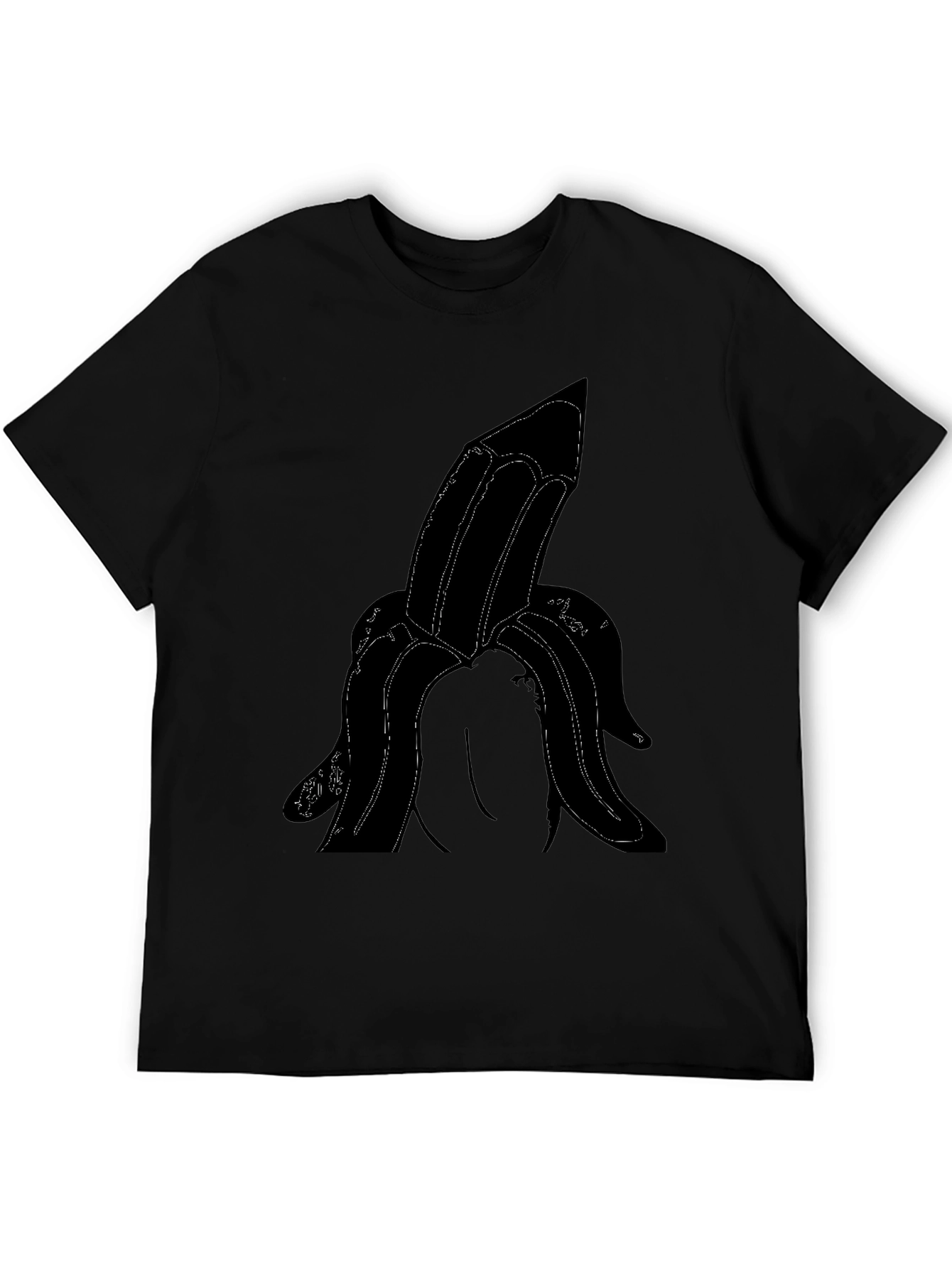 Black Novelty Banana Graphic Tee - Adult Humor T-Shirt view 5