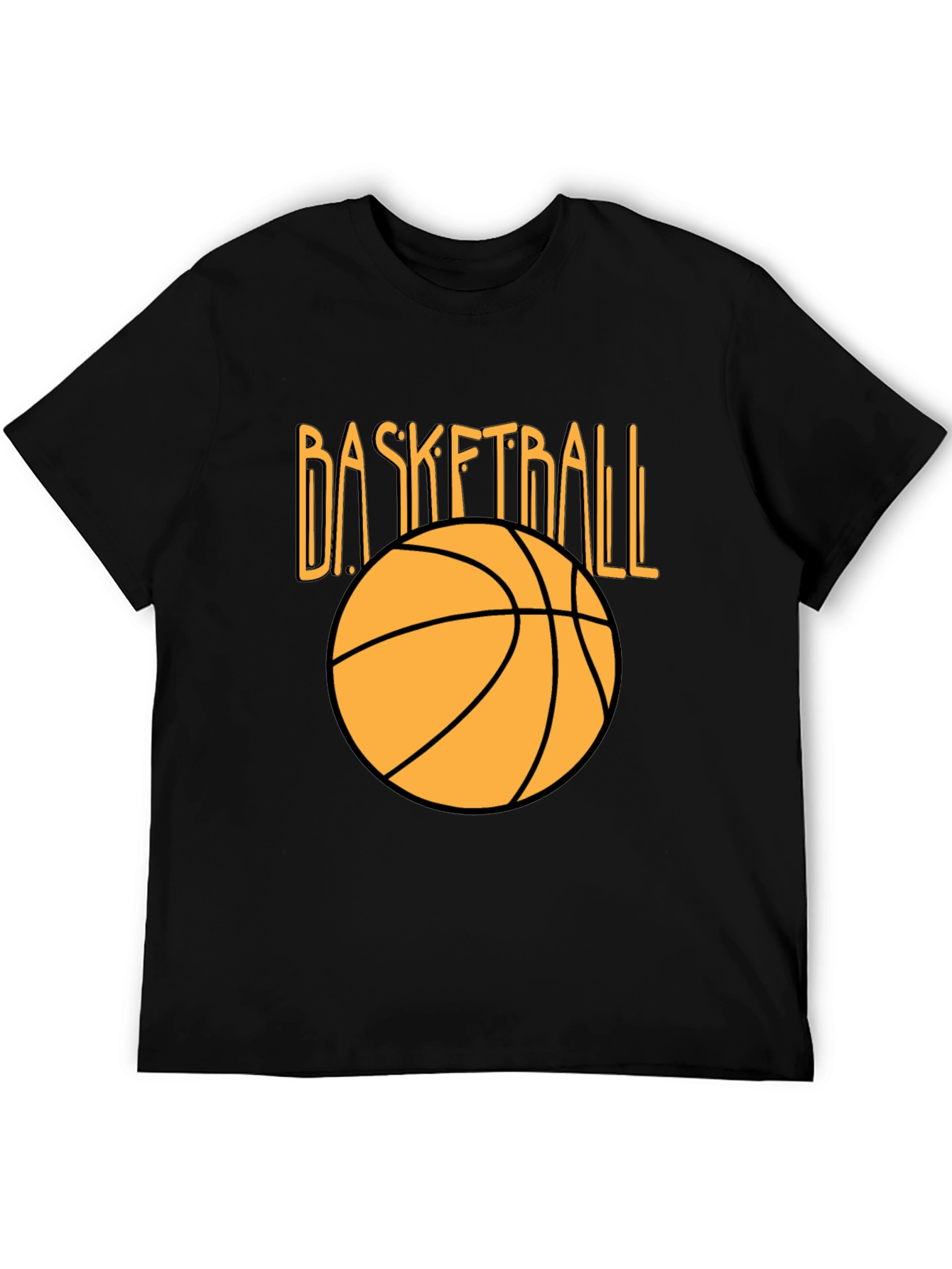 Black Basketball Graphic Black Tee view 5