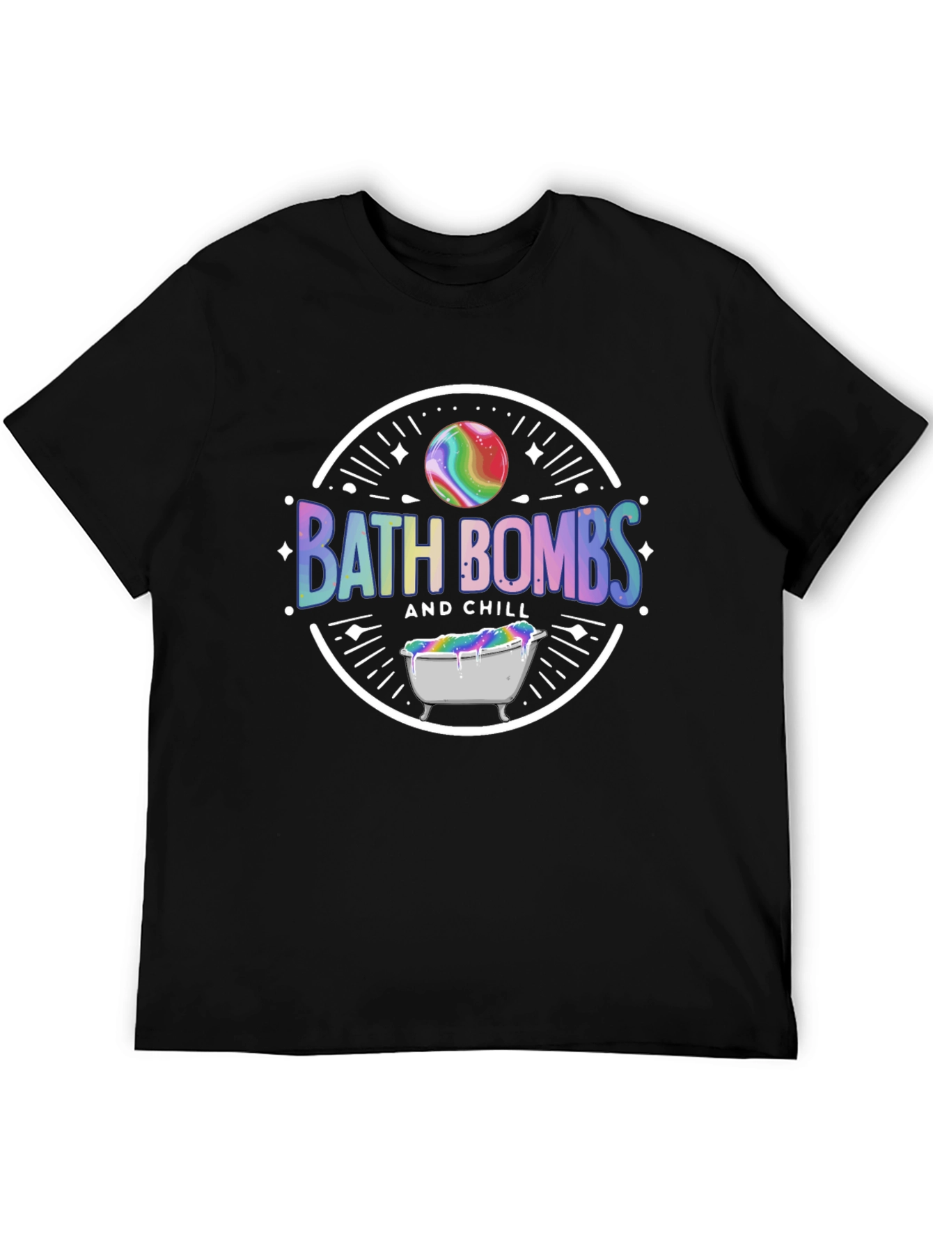 Black Bath Bombs and Chill Graphic Tee view 5