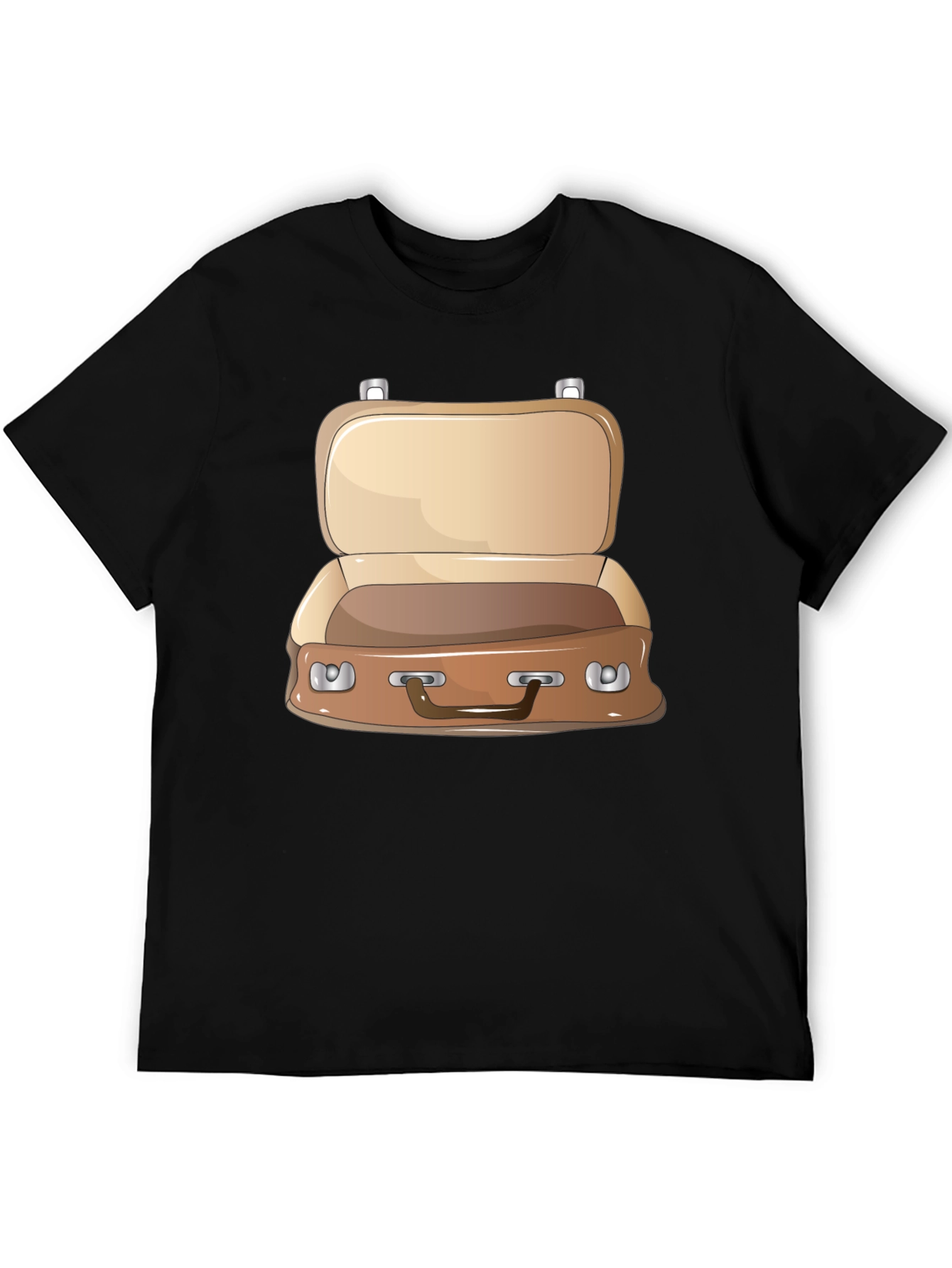 Black Open Suitcase Graphic T-Shirt view 5