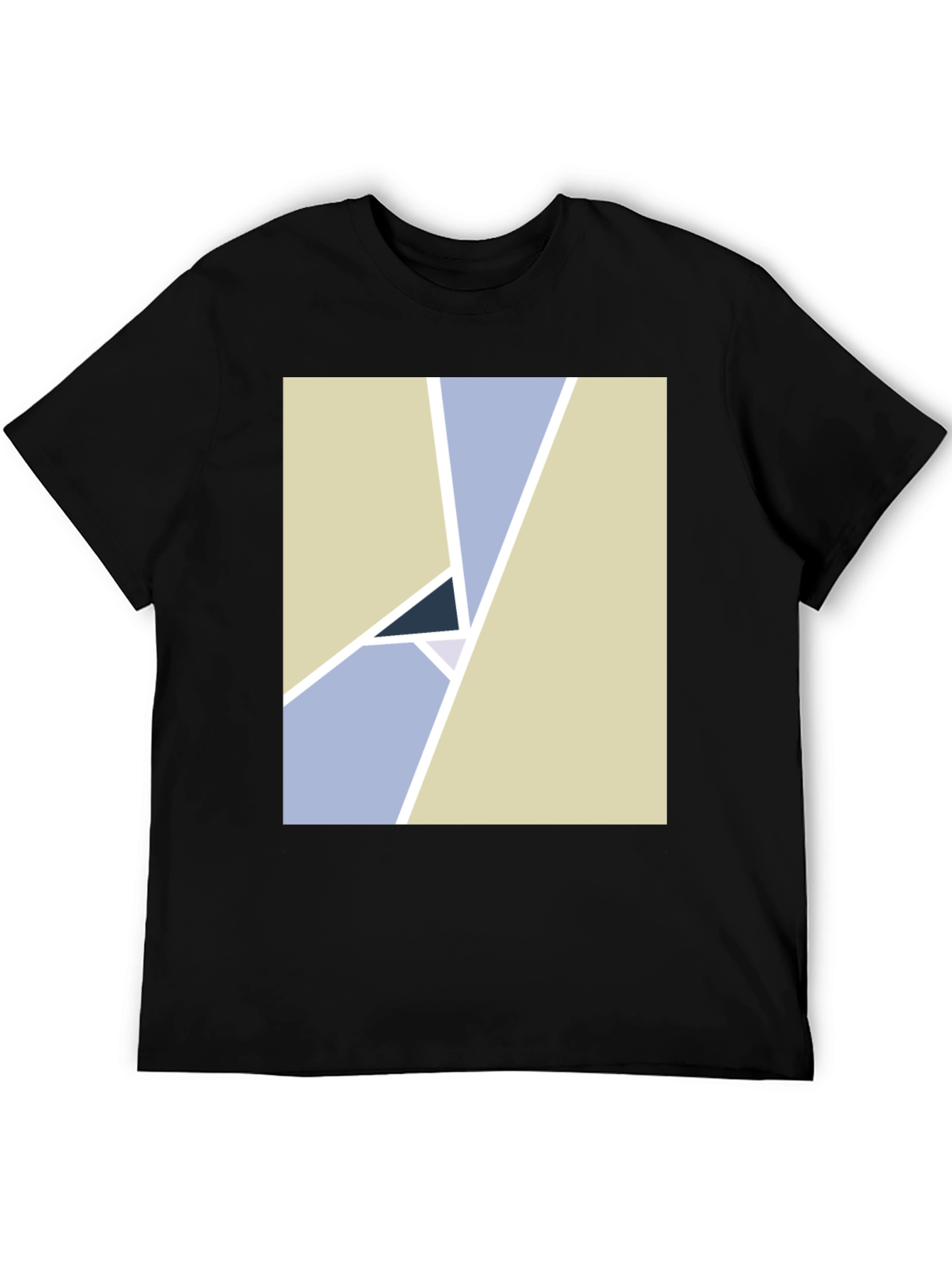 Black Geometric Minimalist Graphic Tee - Modern Art Style view 5