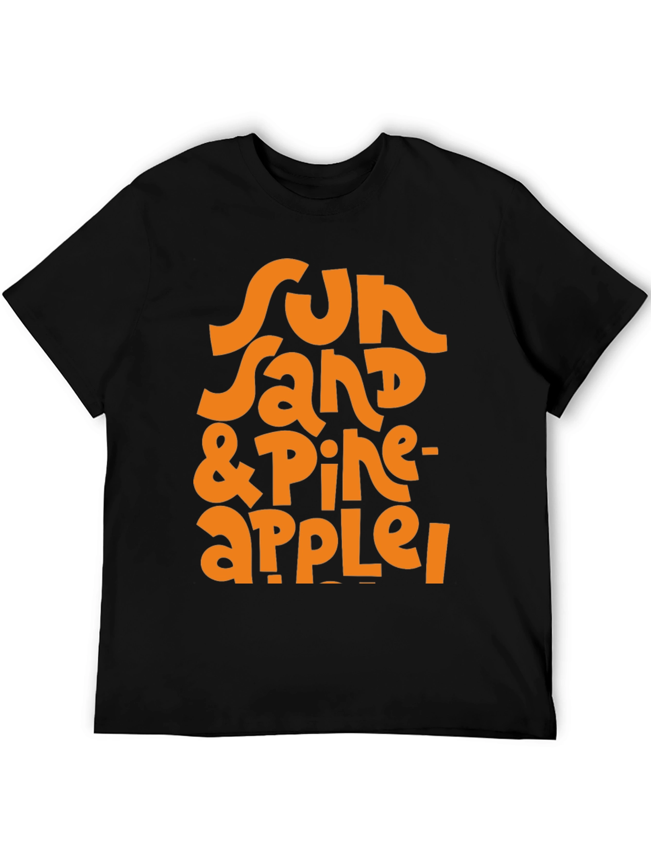 Black Sun, Sand & Pineapple Graphic T-Shirt view 5