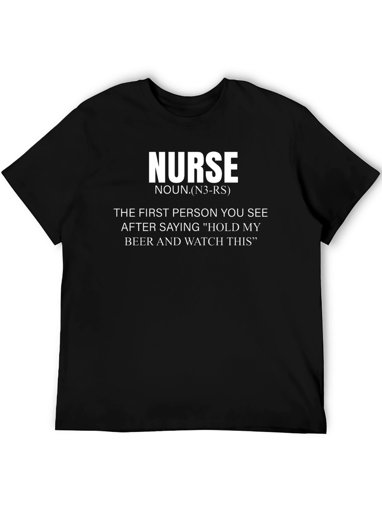 Black Nurse Definition Graphic T-Shirt view 5