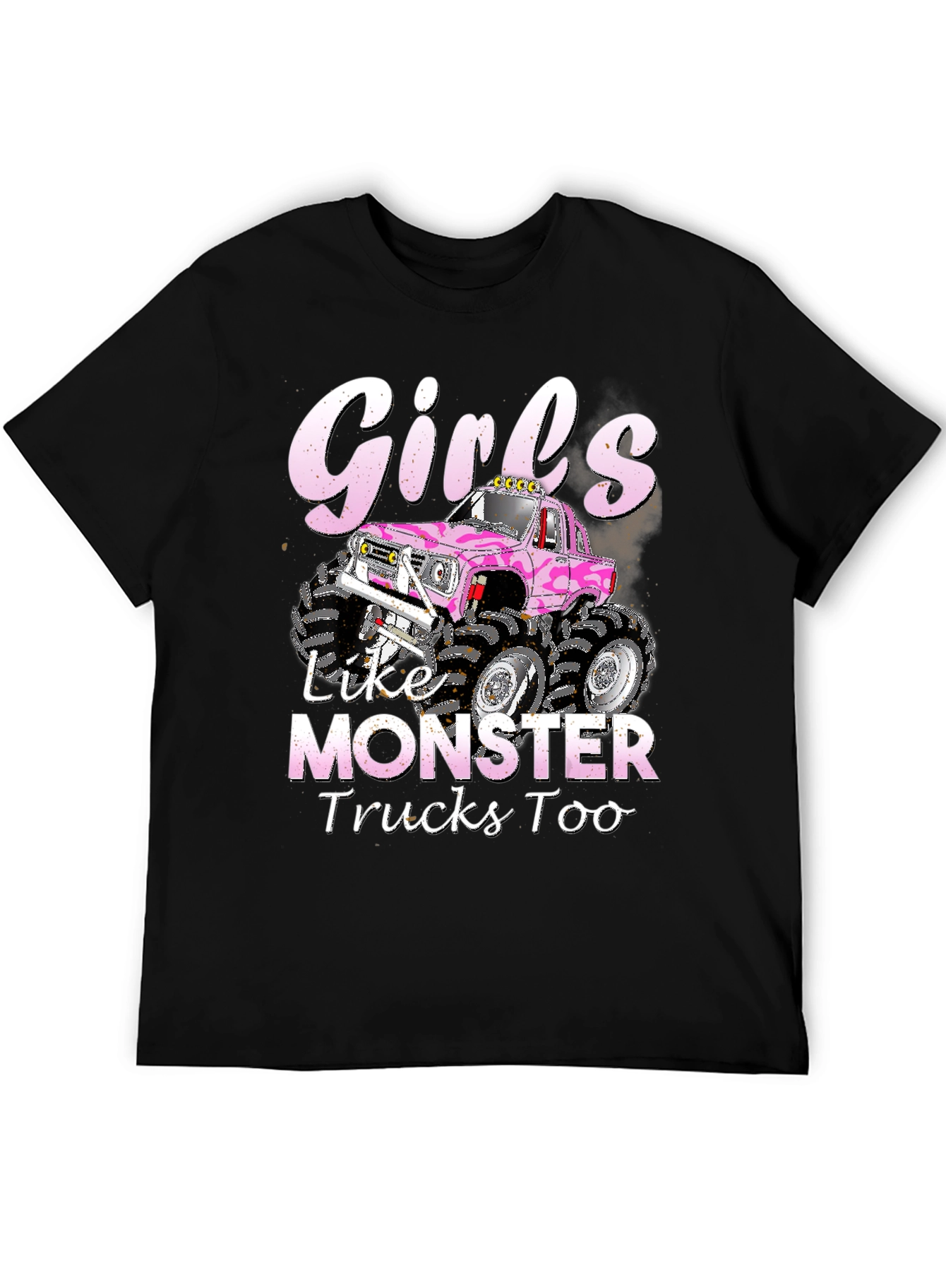 Black Girls Like Monster Trucks Too T-Shirt view 5
