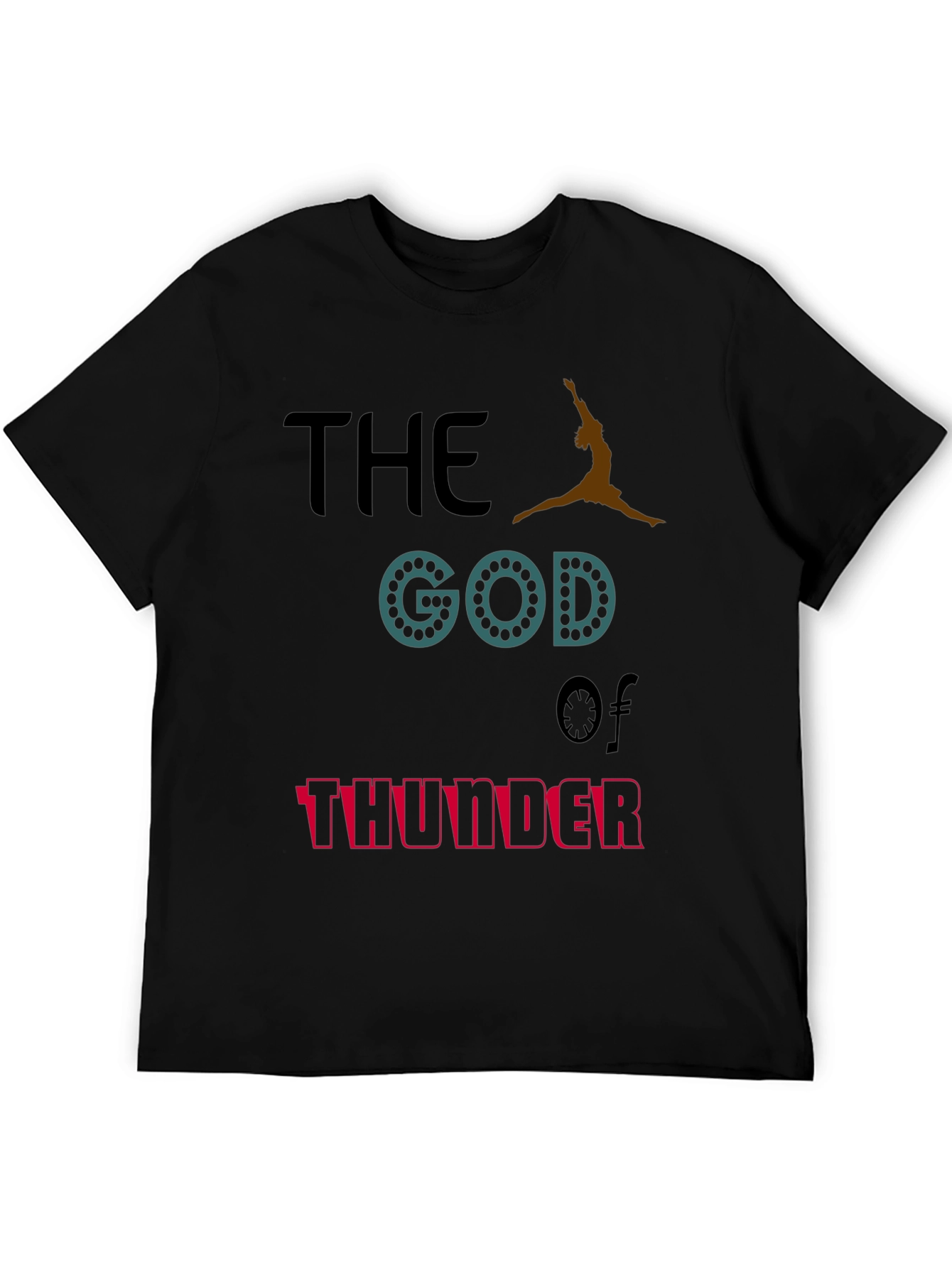 Black God of Thunder Graphic Tee view 5