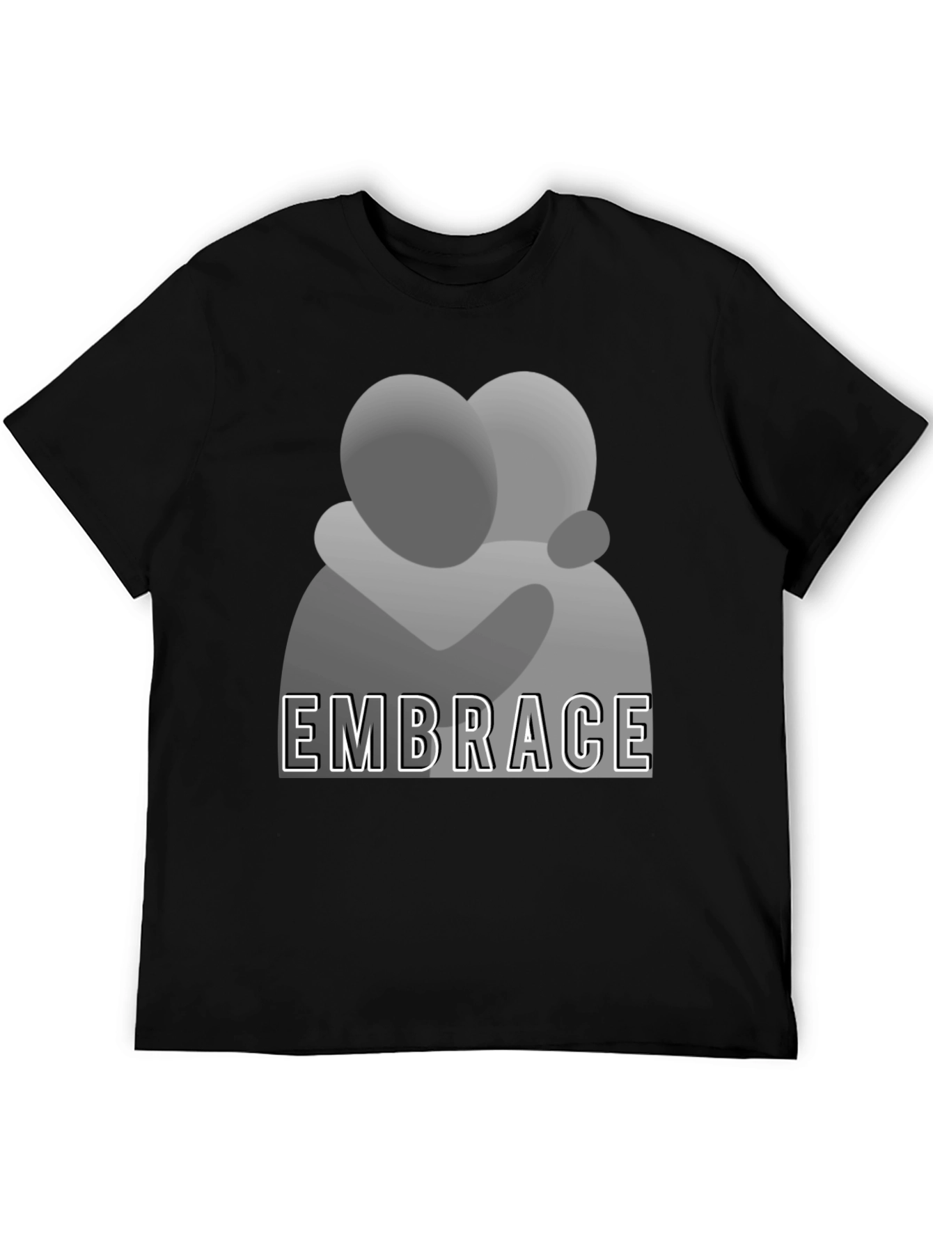 Embrace Graphic Tee - Stylish Comfort, Black T-Shirt - 5