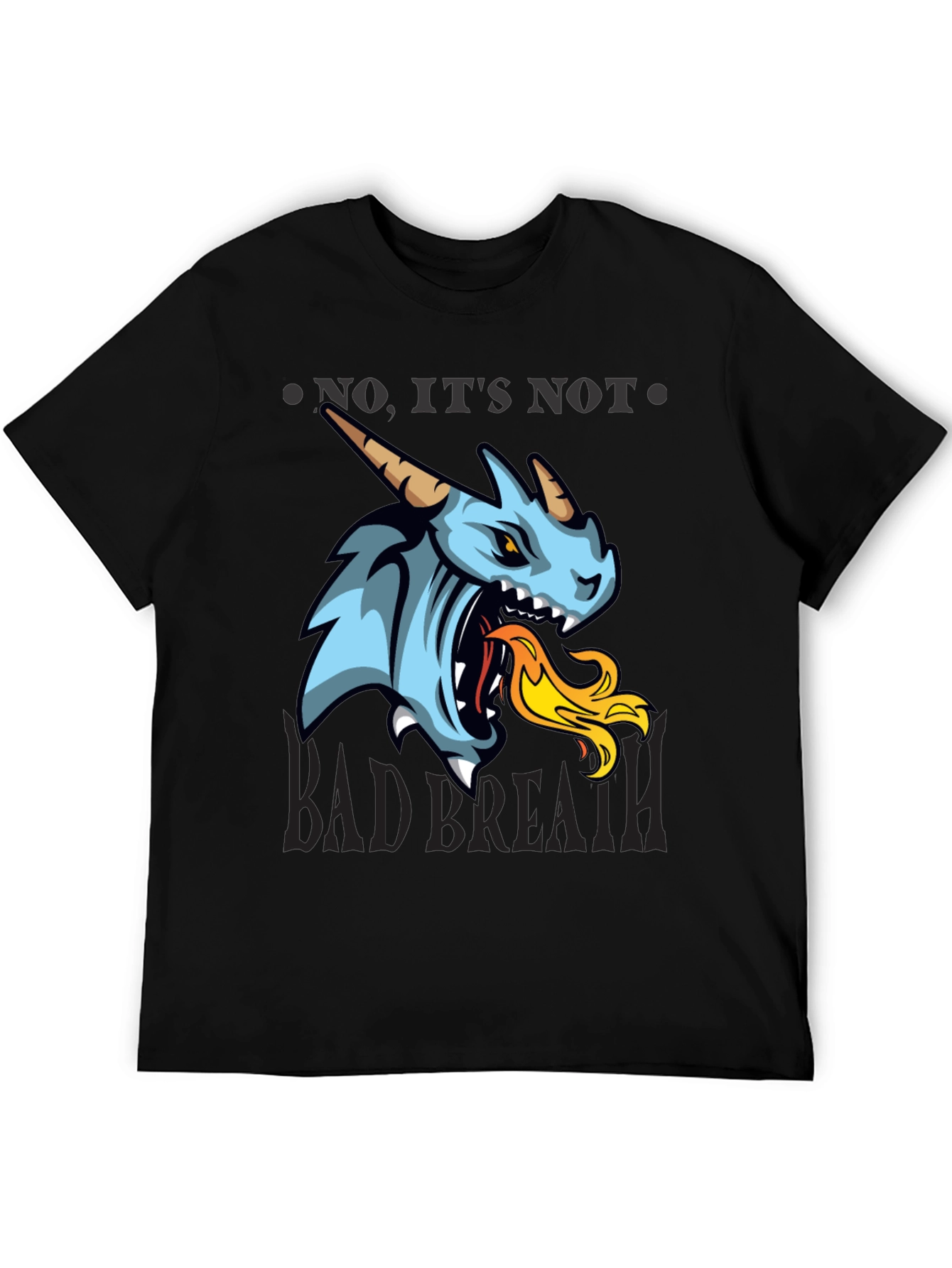 Black Dragon Fire Breath Graphic Tee - Bold & Unique! view 5