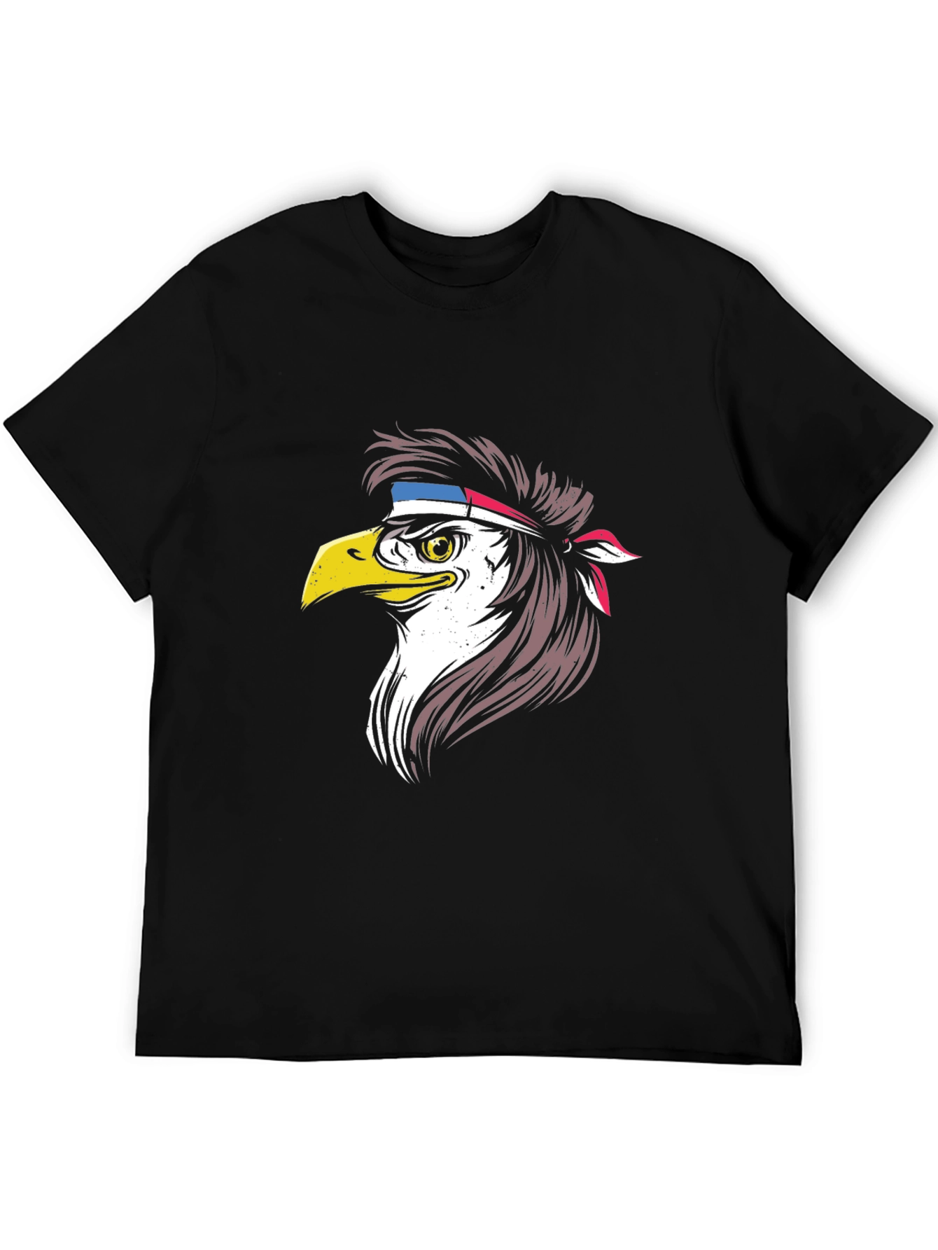 Black Eagle Head Graphic Tee - Patriotic Style view 5