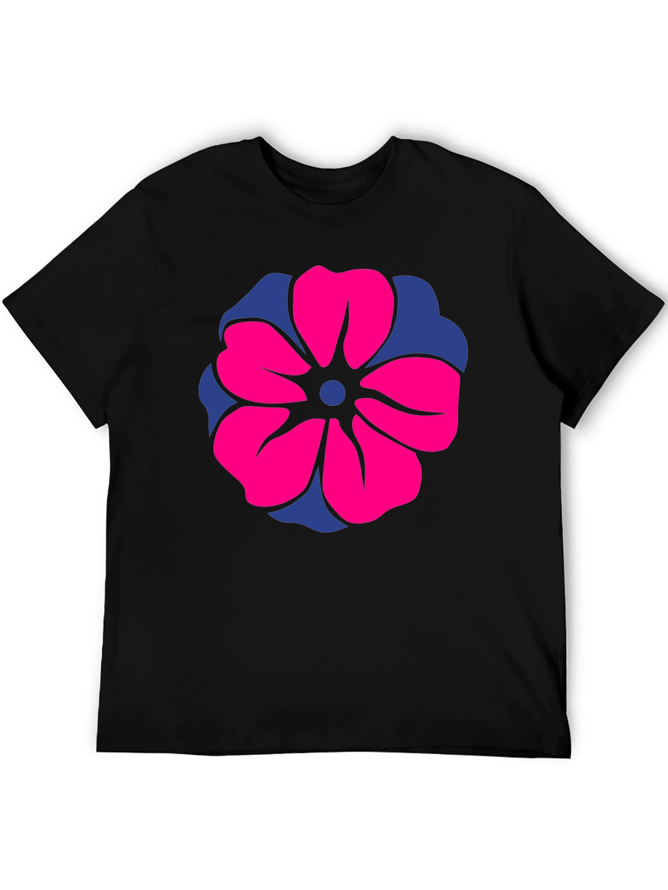 Black Floral Print Crew Neck T-Shirt - Bold Statement Tee view 5