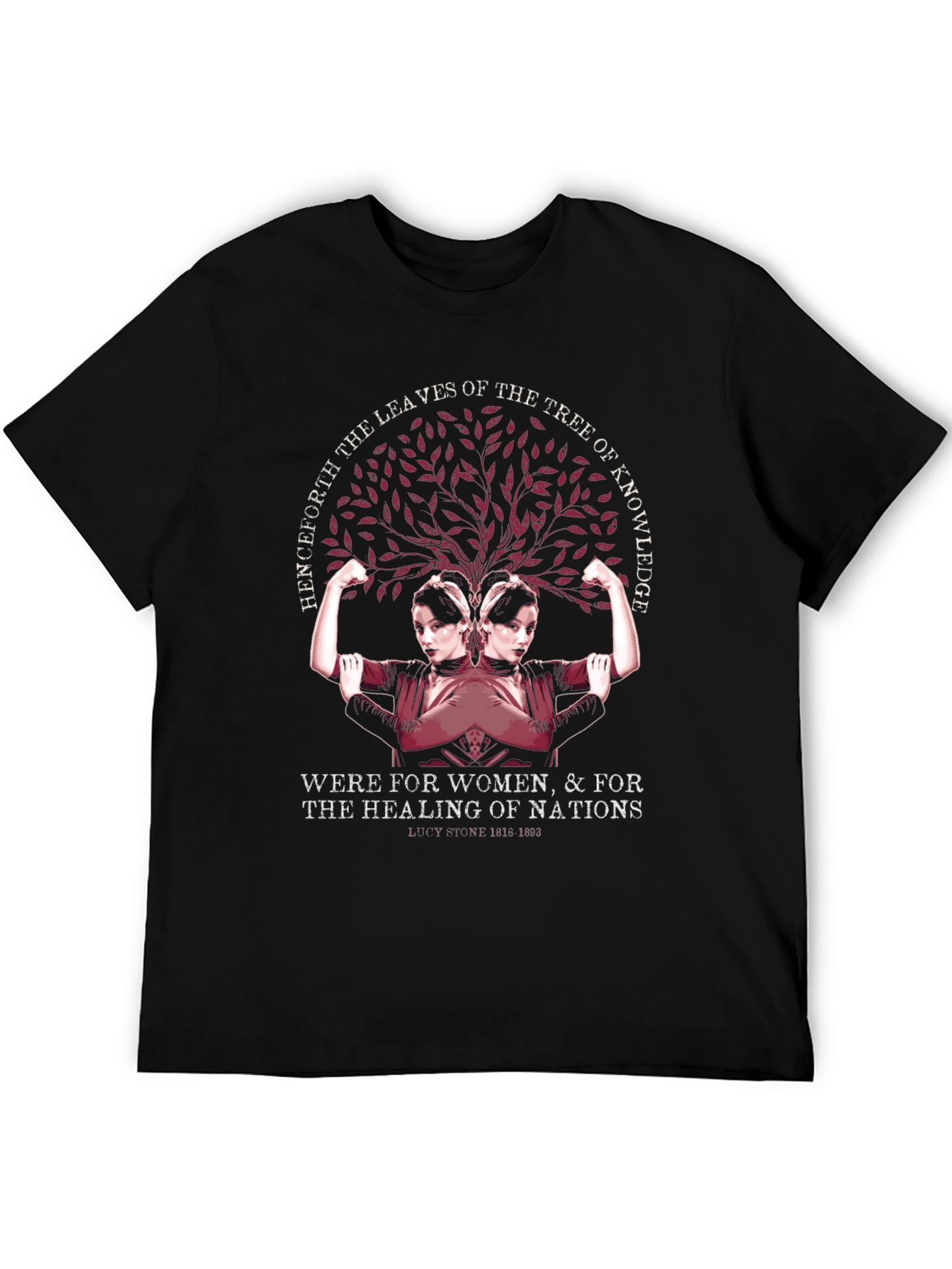 Black Feminist Tree of Knowledge Graphic T-Shirt view 5