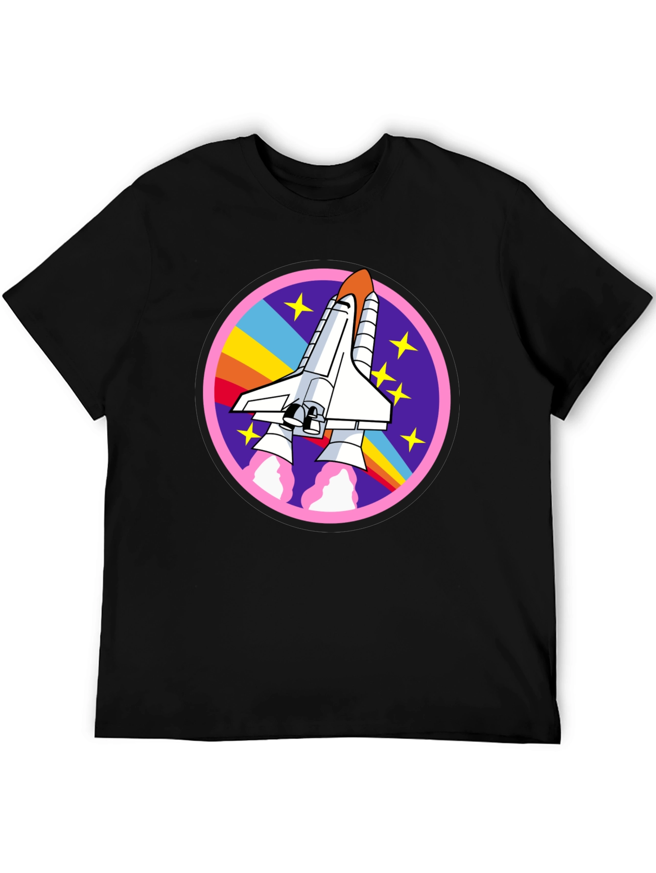 Black Retro Space Shuttle T-Shirt - Blast Off in Style! view 5