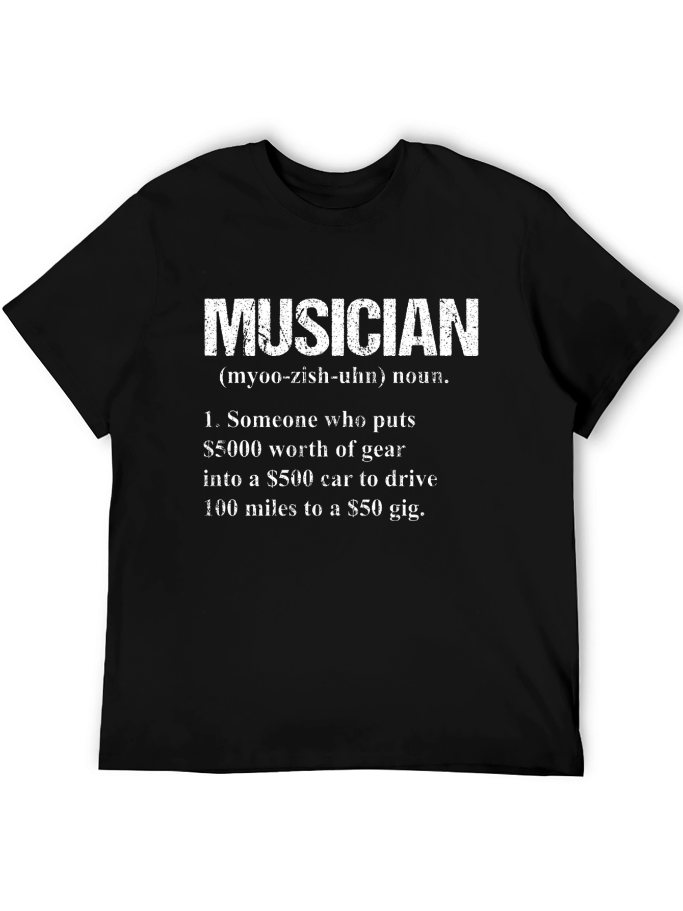 Black Musician Definition T-Shirt - Humorous Music Lover Tee view 5