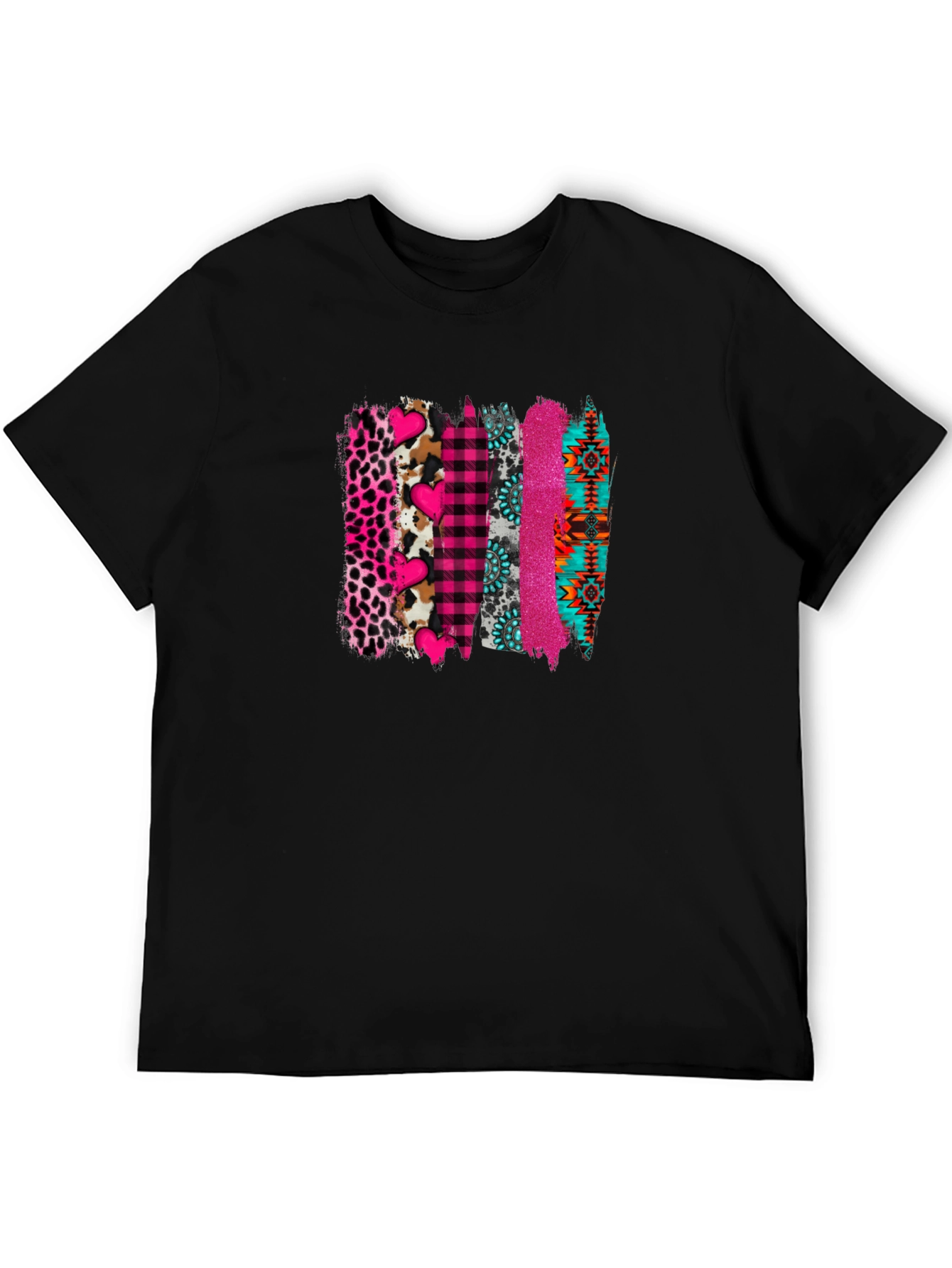 Black Funky Pattern T-Shirt view 5