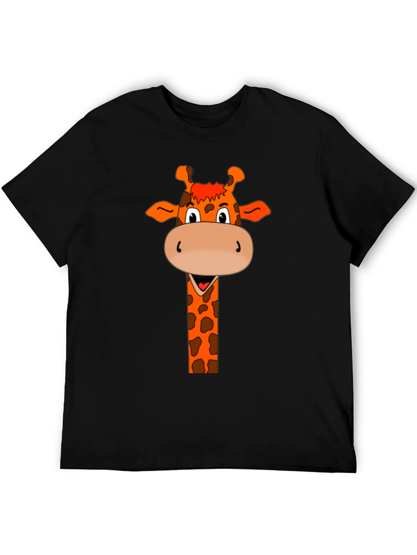 Black Giraffe Graphic Tee - Men's Black T-Shirt view 5