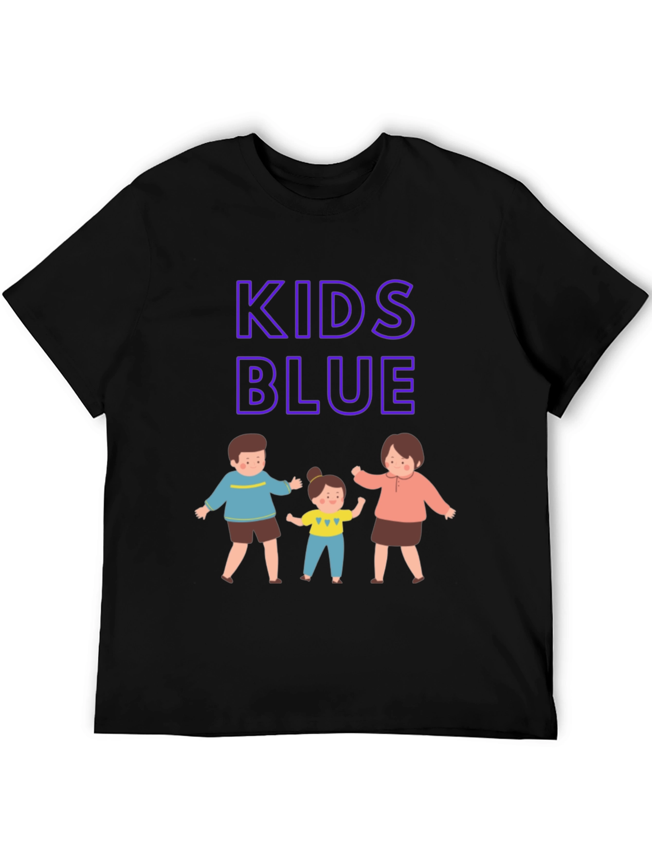 Black Kids Blue Graphic Tee view 5