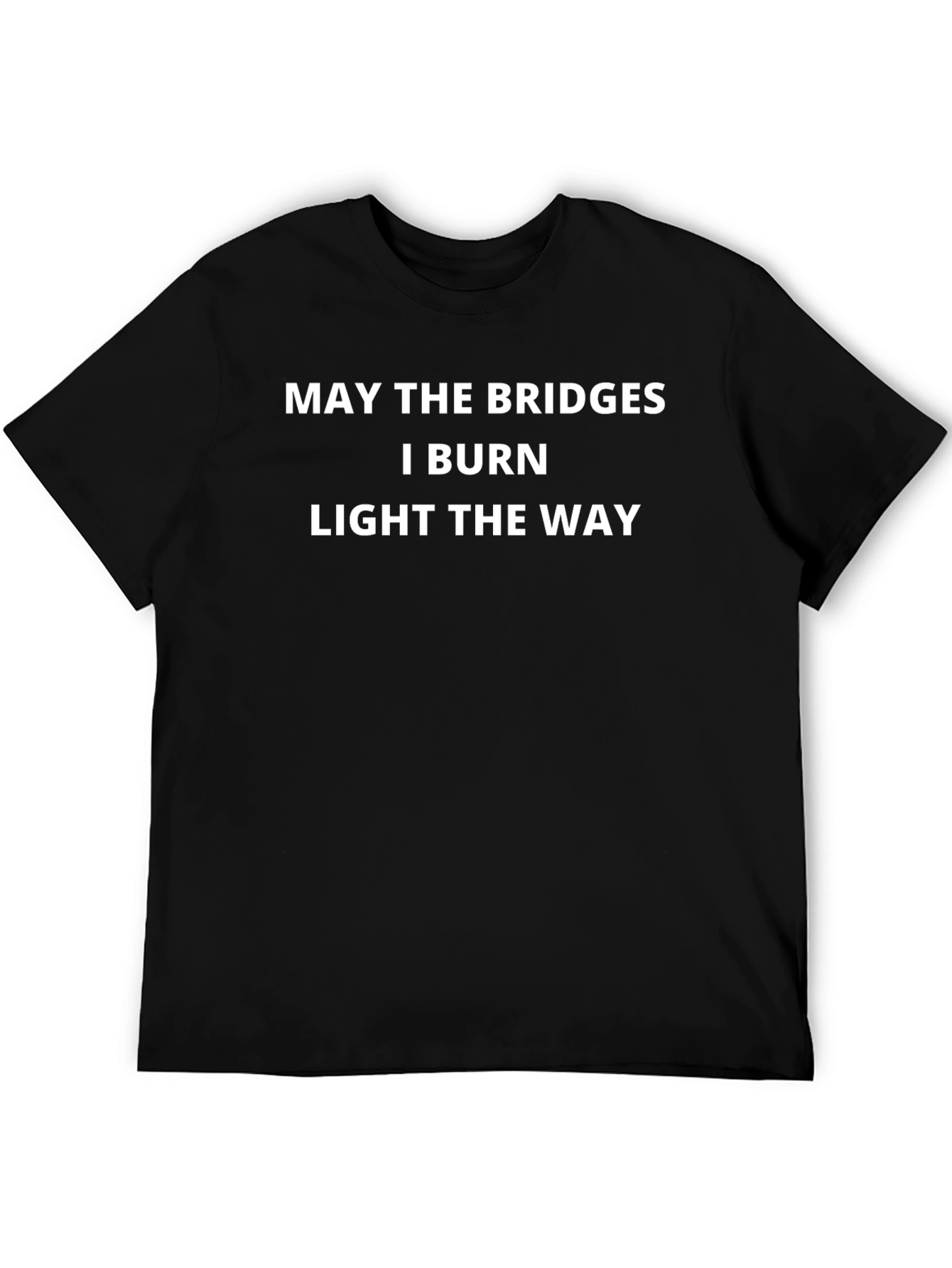 Black Bridges Burn Graphic T-Shirt - Light the Way view 5
